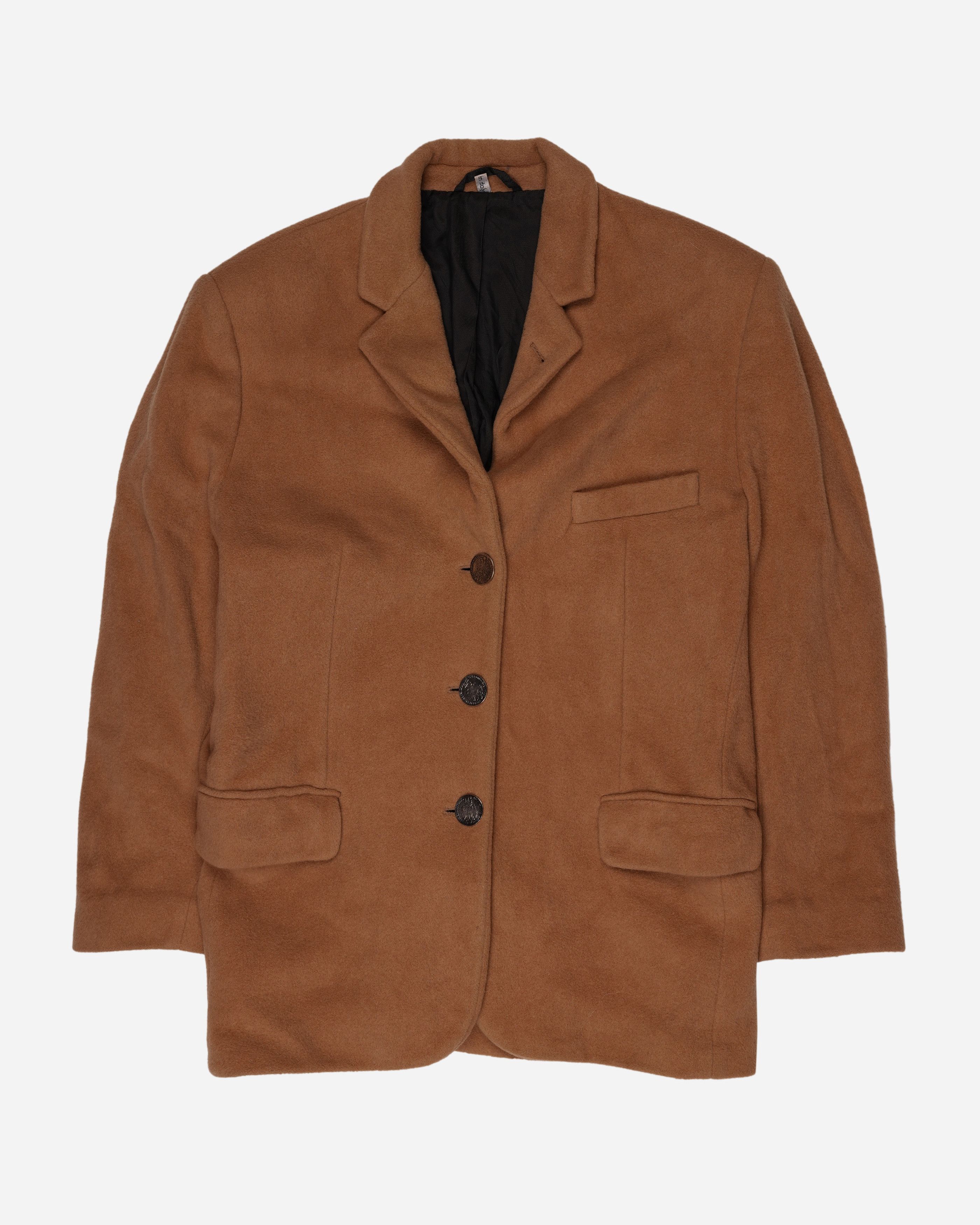image of Helmut Lang Early 90's Woolen/cashmere Blazer in Camel, Women's (Size Medium)