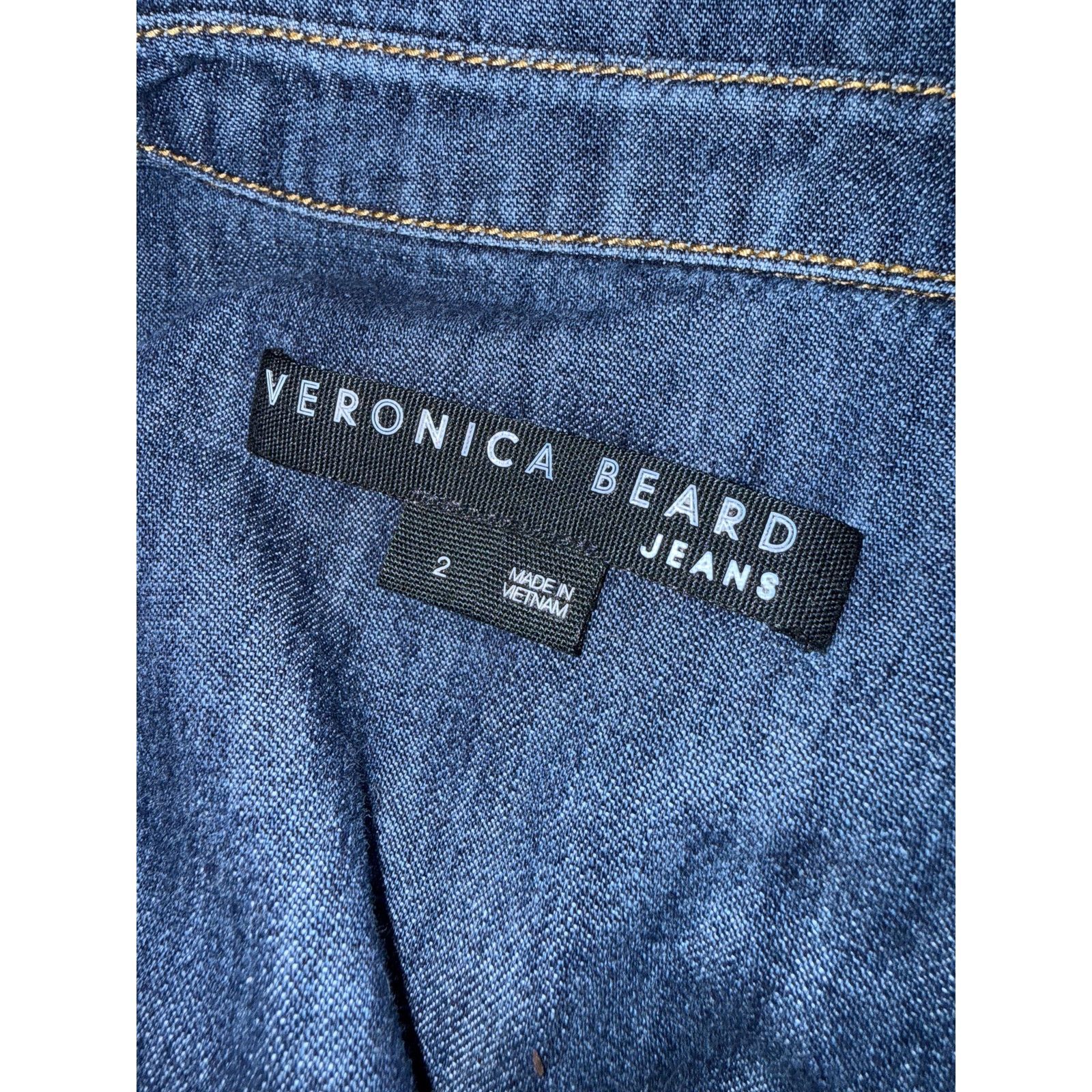 Veronica Beard Veronica Beard Blue Denim Shirt Dress Women Cotton 2 - G005 Size XS / US 0-2 / IT 36-38 - 4 Thumbnail