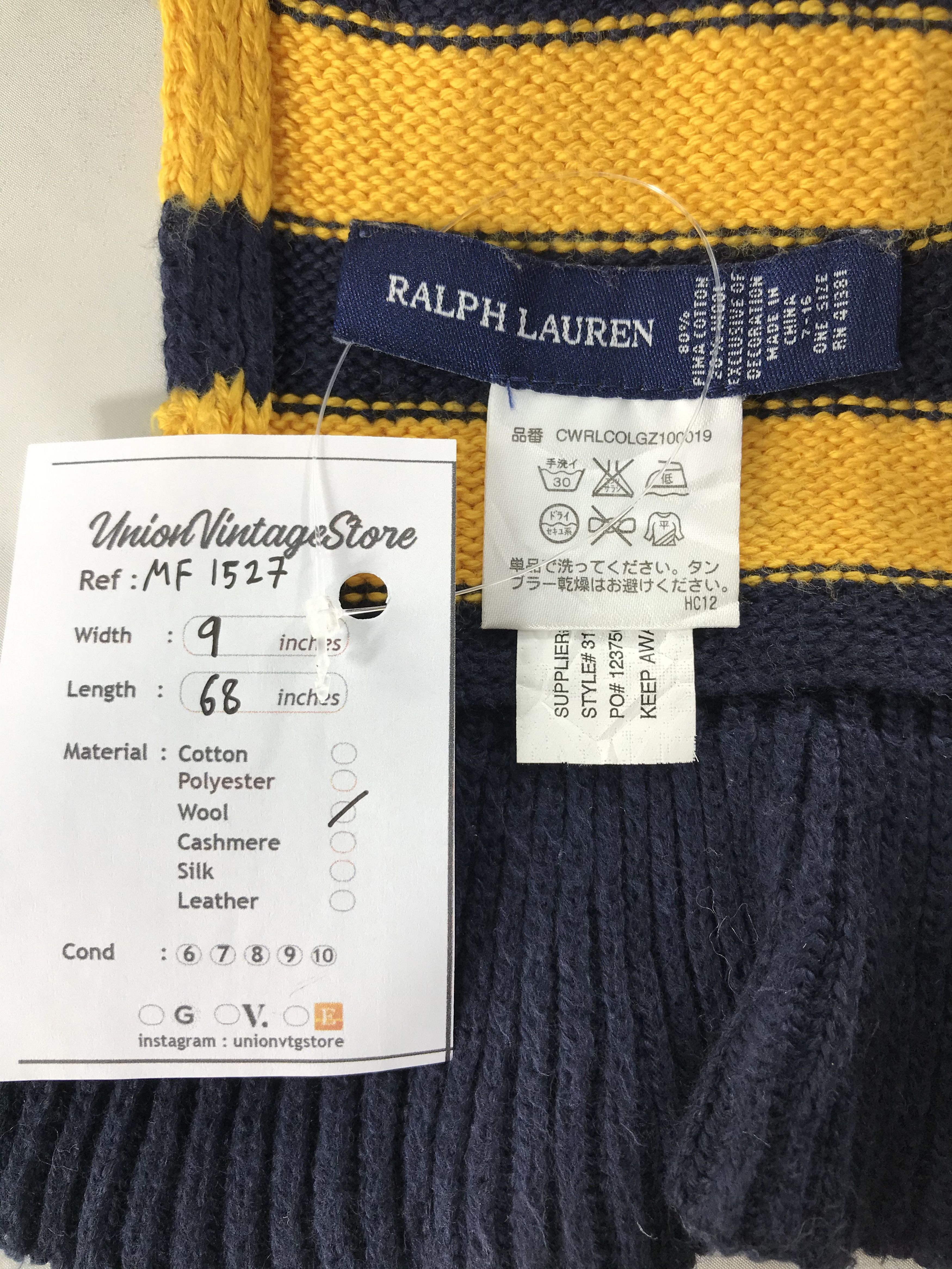 Ralph Lauren Vintage Ralph Lauren Scarf/Muffler/Neckwear MF1527 Size ONE SIZE - 5 Thumbnail