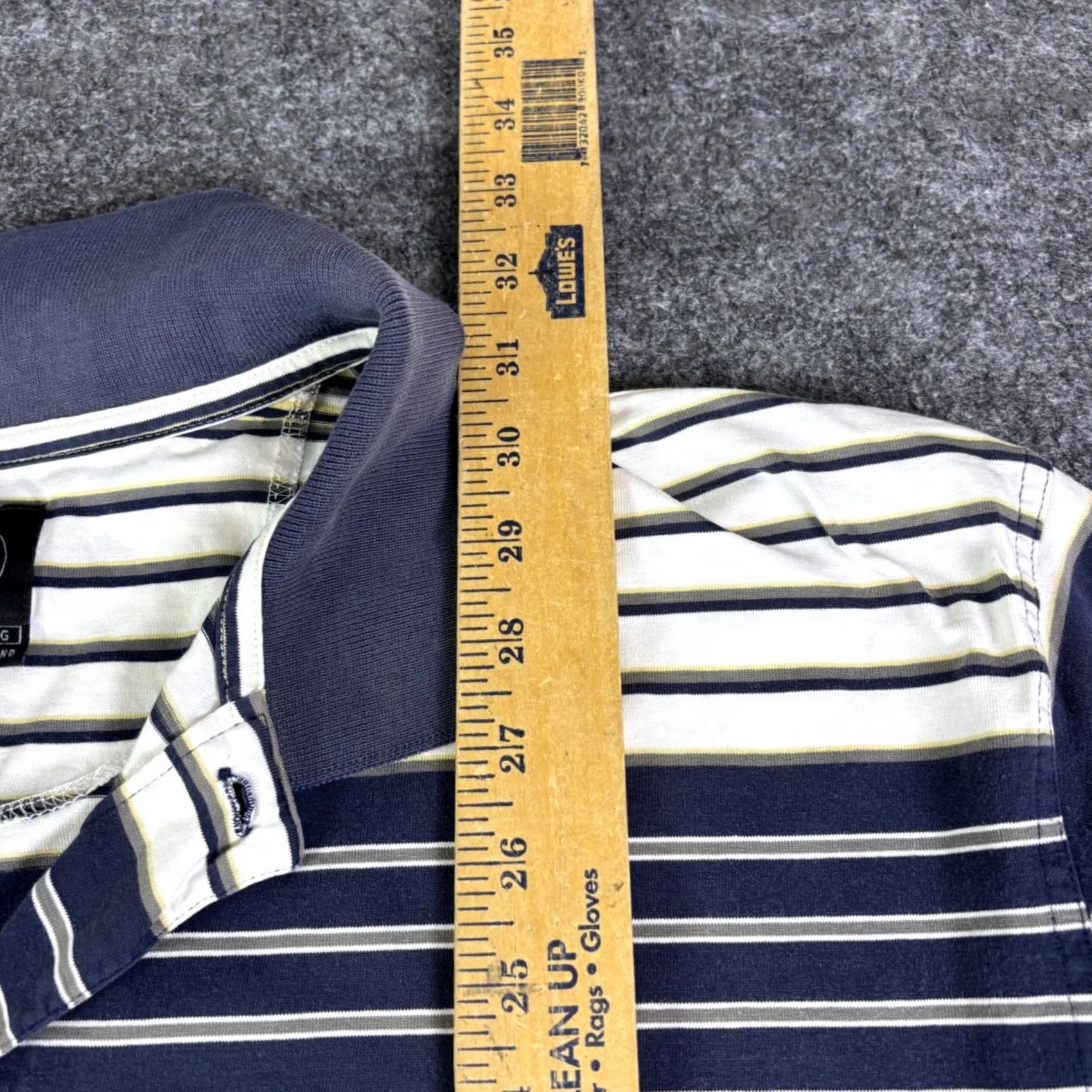 Nike Nike Golf Polo Shirt Mens XL Short Sleeve Striped Navy Blue Yellow White Multicolor 90s Casual Golf Shirt Size US XL / EU 56 / 4 - 4 Thumbnail