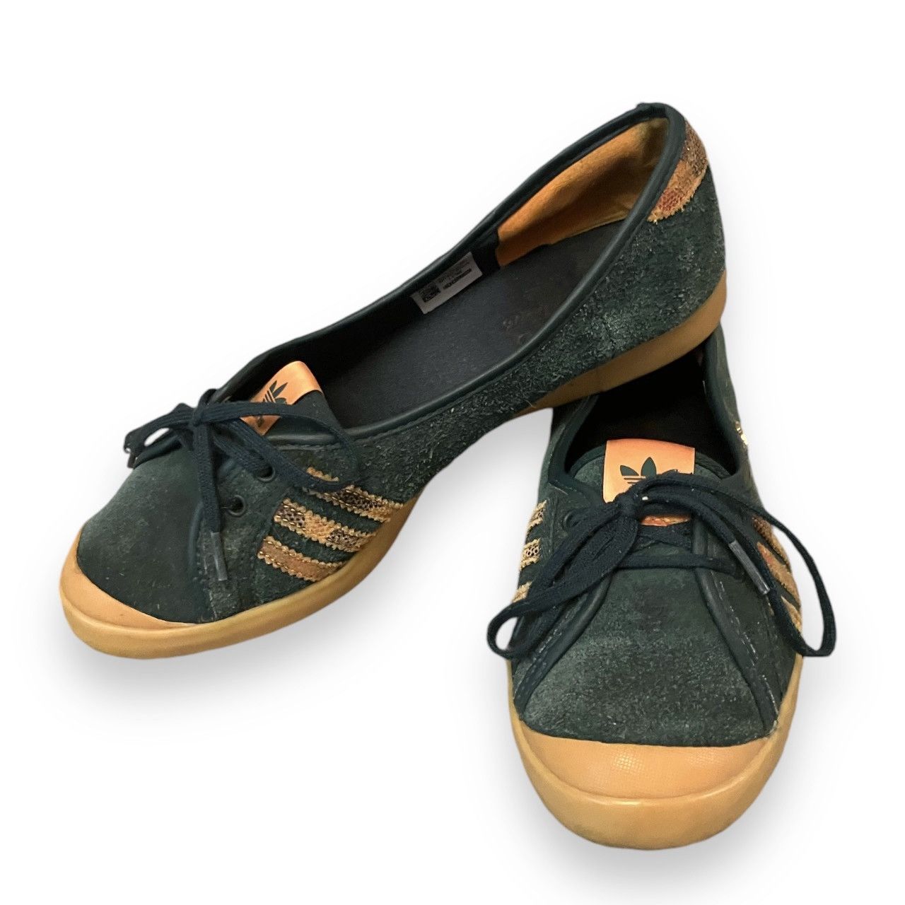 Adidas × Japanese Brand × Vintage Adidas Adria 90s Vintage Iconic leather green ballet flats Size US 5.5 / IT 35.5 - 4 Thumbnail