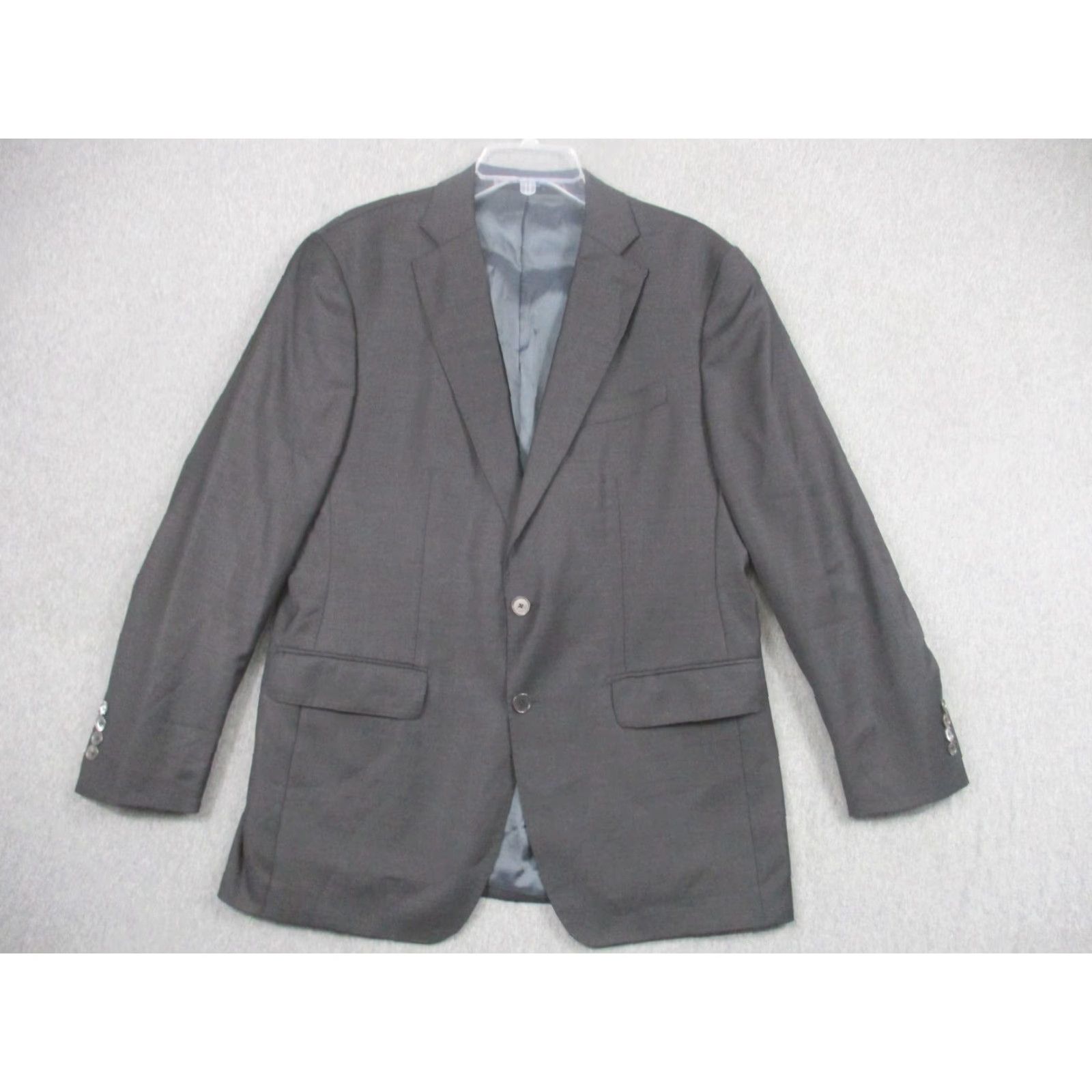 Peter Millar Peter Millar Sport Coat Mens 42R Gray 100% Wool Two-Button Notch Lapel Suit Jacket Romania Mens Size 42R - 2 Thumbnail