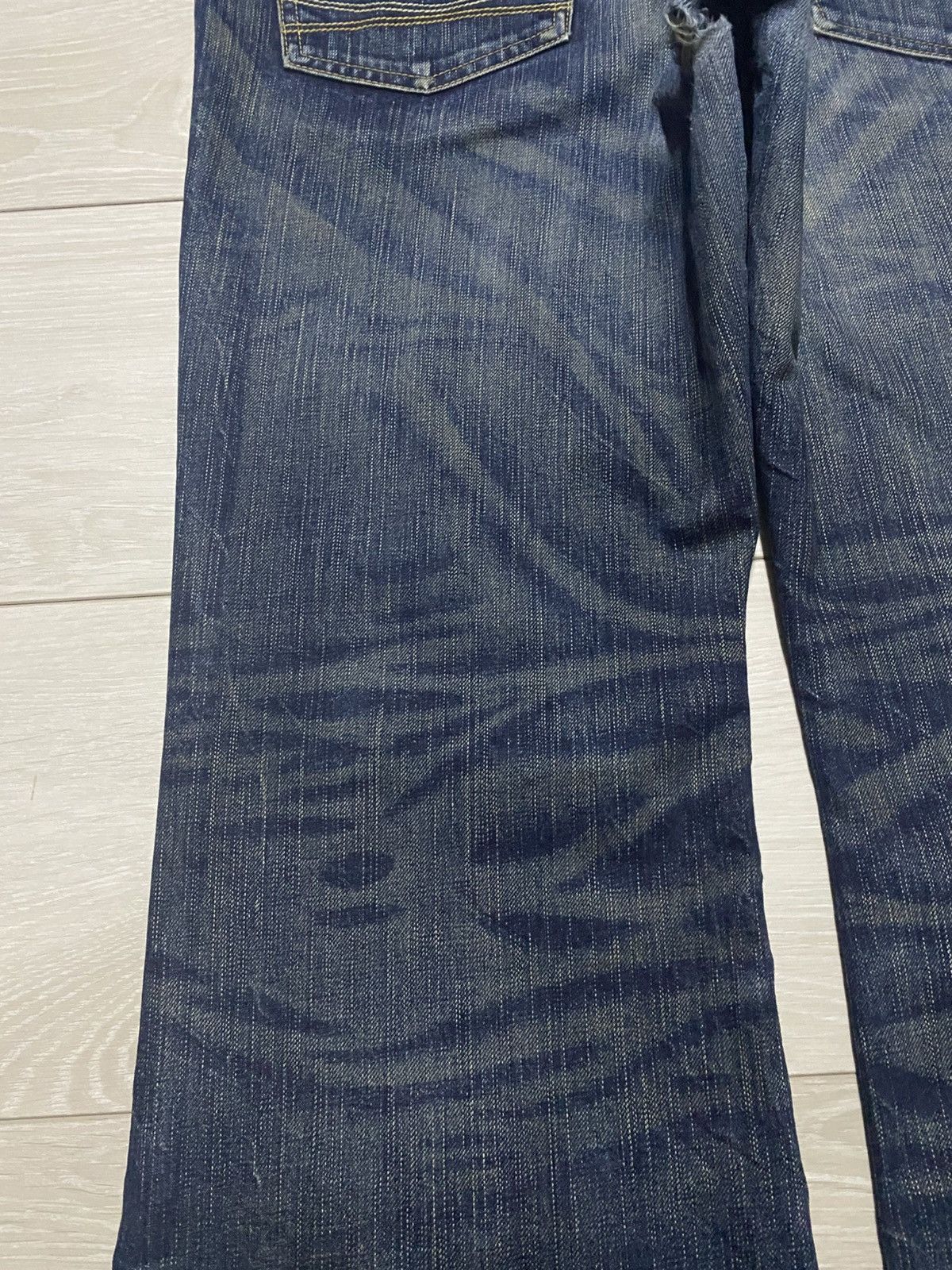 Japanese Brand Vintage Denim Craft Mud Faded Wash Distressed Repair Flare Size US 36 / EU 52 - 9 Thumbnail