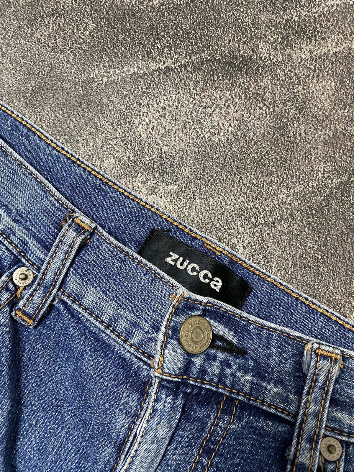 CABANE de ZUCCa × Vintage × Zucca Zucca Farmer Drop Crotch Indigo Dyed Denim Short Pants Size US 30 / EU 46 - 5 Thumbnail