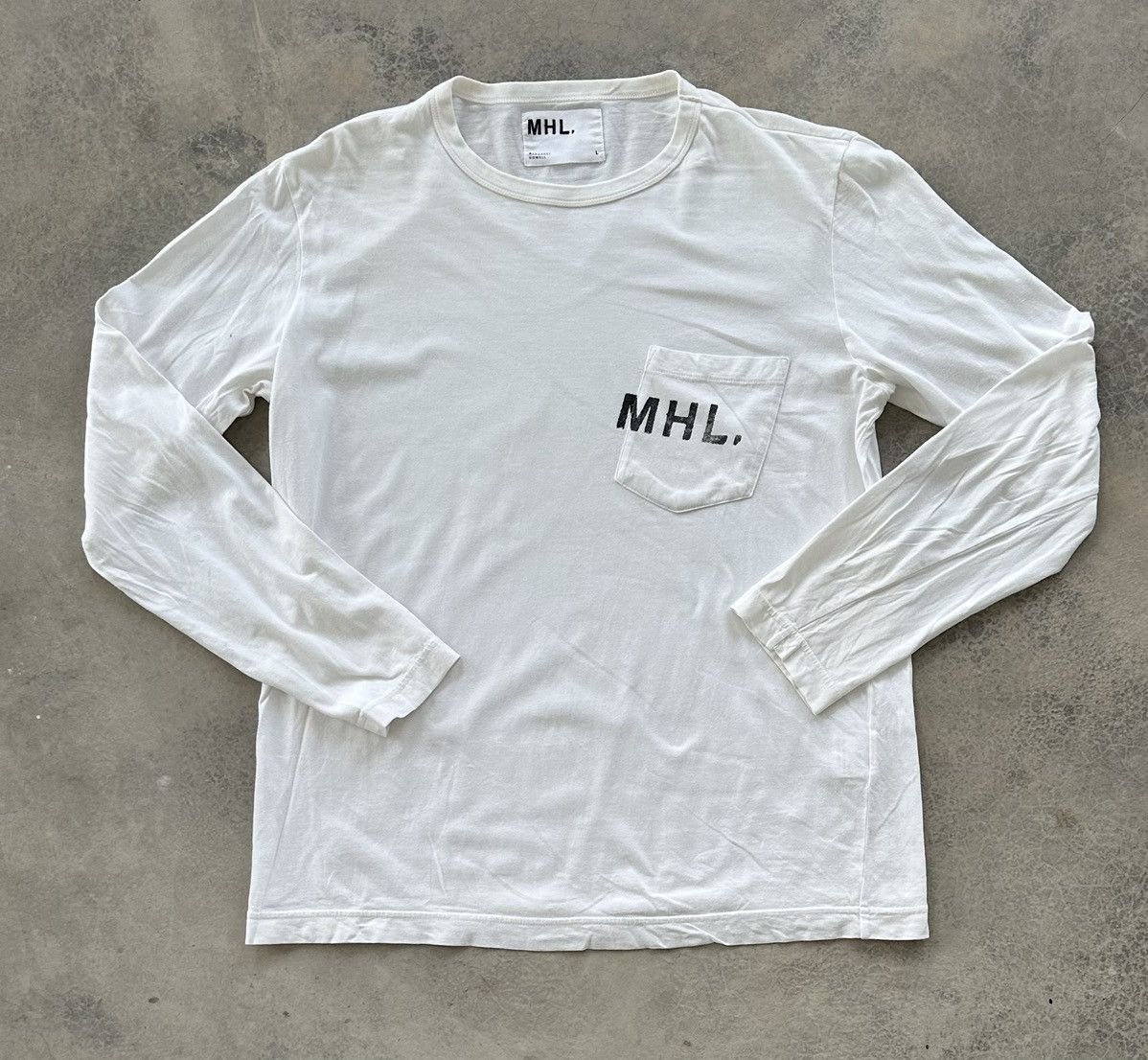 Margaret Howell × Vintage MHL MARGARET HOWELL LOGO POCKET LS TEE Size US M / EU 48-50 / 2 - 1 Thumbnail