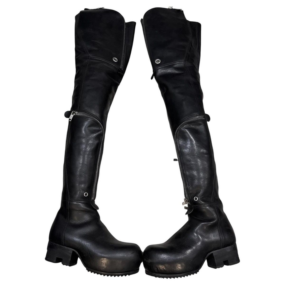Rick Owens RickOwens Bauhaus Ballast thigh high boots Size US 7 / IT 37 - 5 Thumbnail