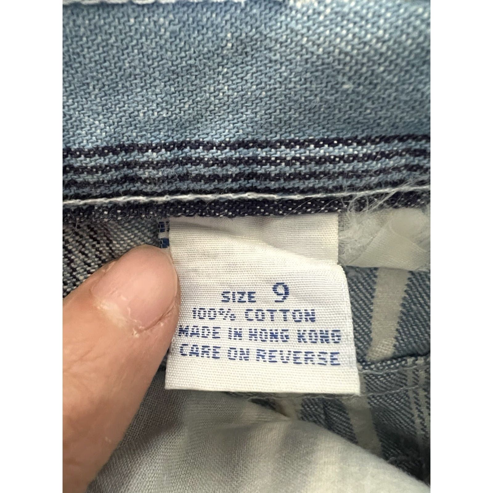 Anchor Blue VINTAGE Anchor Blue Women Jeans Striped 9 26in 30in Blue 90s Grunge Straight Size 30" / US 8 / IT 44 - 7 Thumbnail
