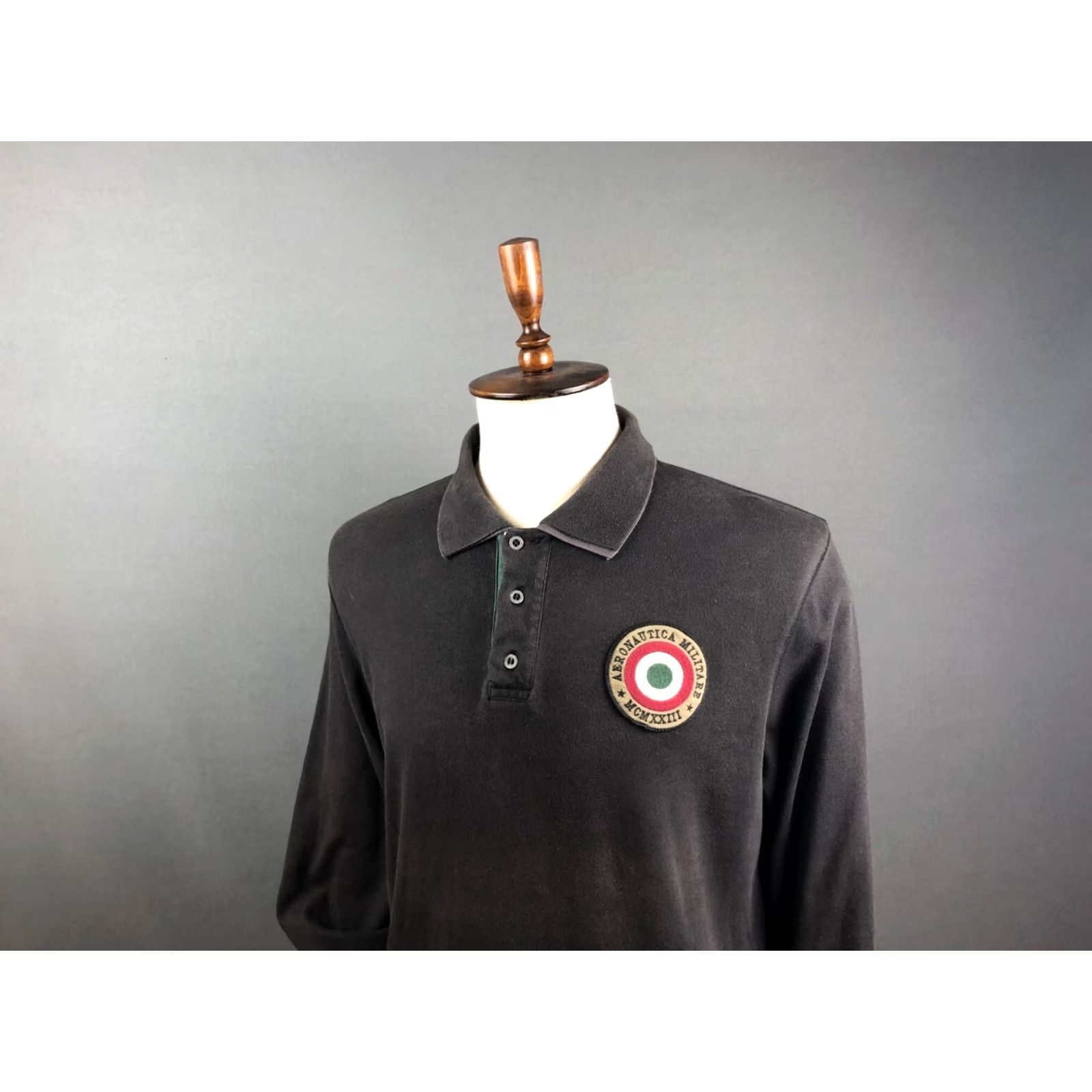 Aeronautica Militare Aeronautica Militare Polo Men XL Black Cotton Embroidered Logo Polo Shirt Size US XL / EU 56 / 4 - 4 Thumbnail