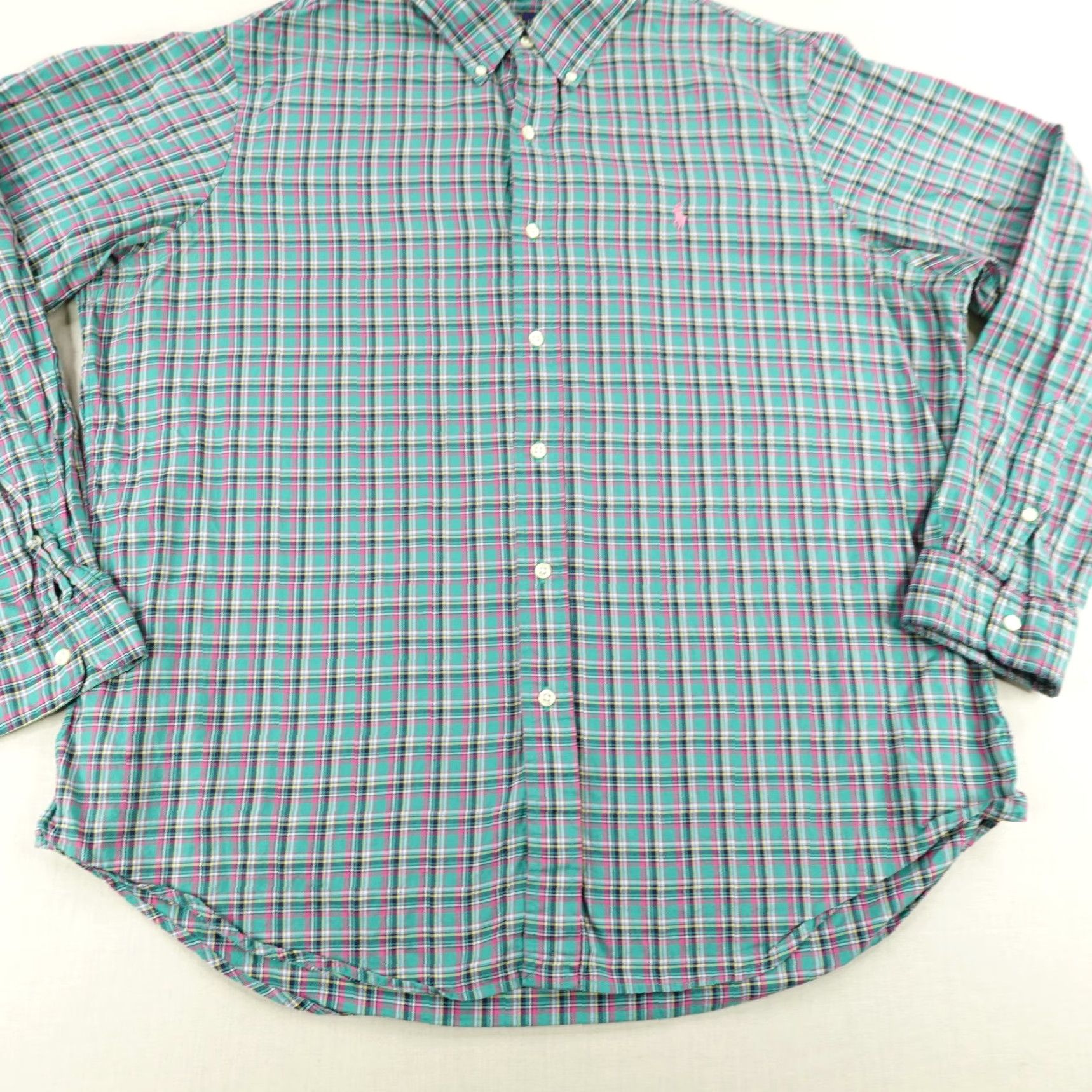 Ralph Lauren Ralph Lauren Shirt Mens XL Purple Plaid Button-Up Long Sleeve Pony Logo Classic Preppy Button-Down Collar Colorful Casual Workwear Size US XXL / EU 58 / 5 - 4 Thumbnail