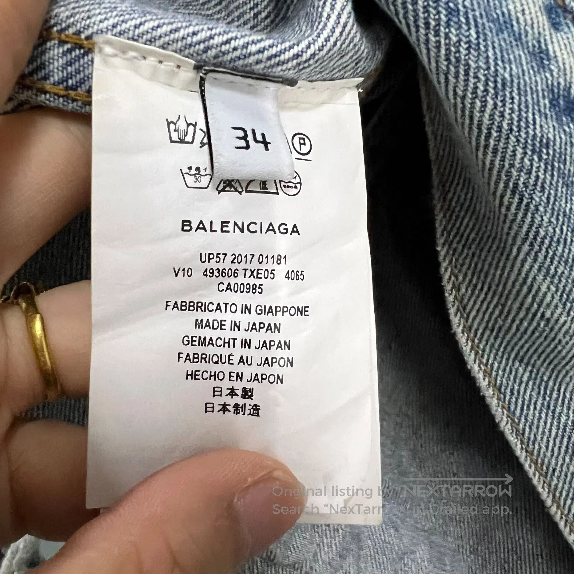 Balenciaga Balenciaga Embroidered Logo Denim Jacket. Size US S / EU 44-46 / 1 - 4 Thumbnail