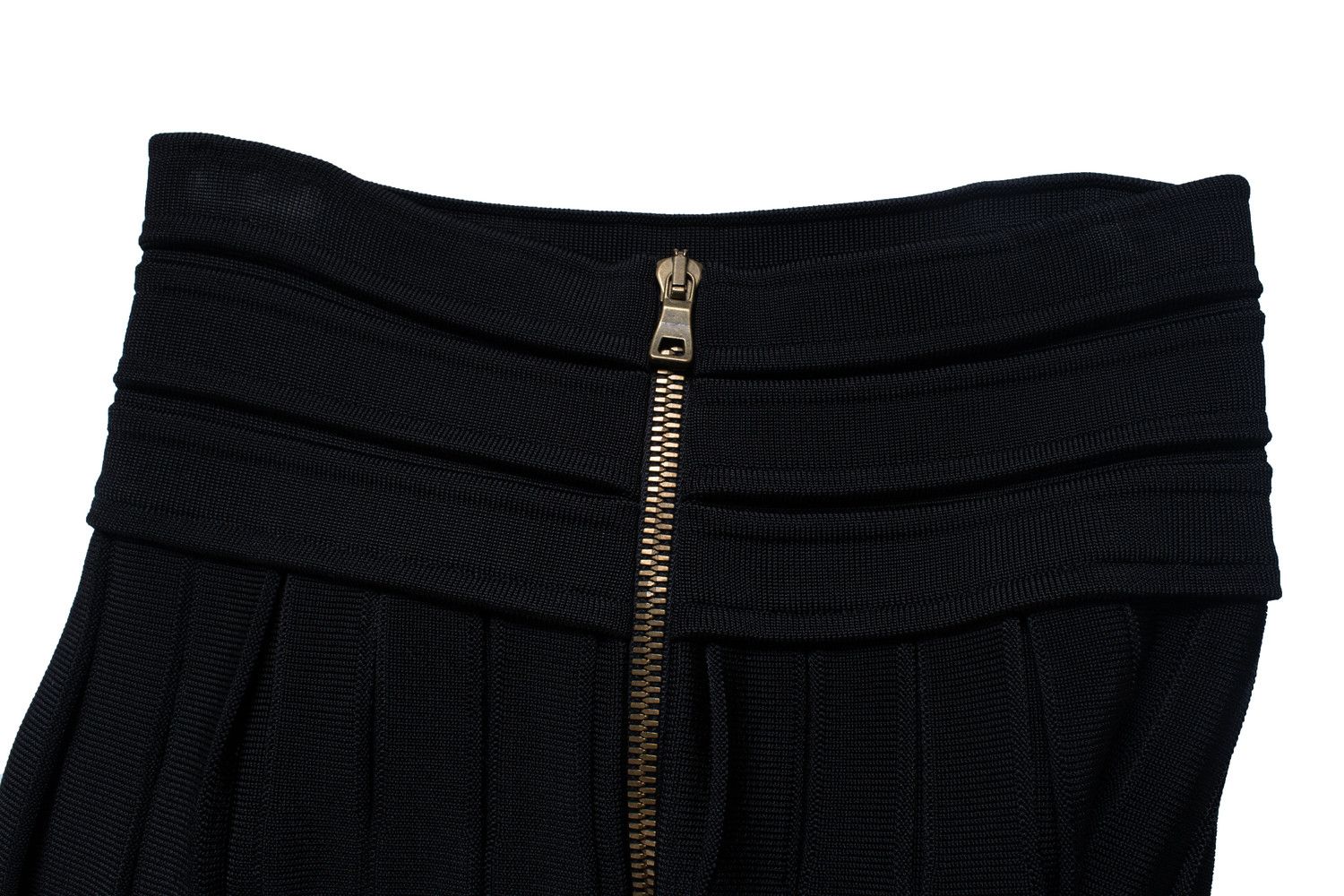 Balmain Balmain, pleated body con skirt in black Size 27" / US 4 / IT 40 - 7 Thumbnail
