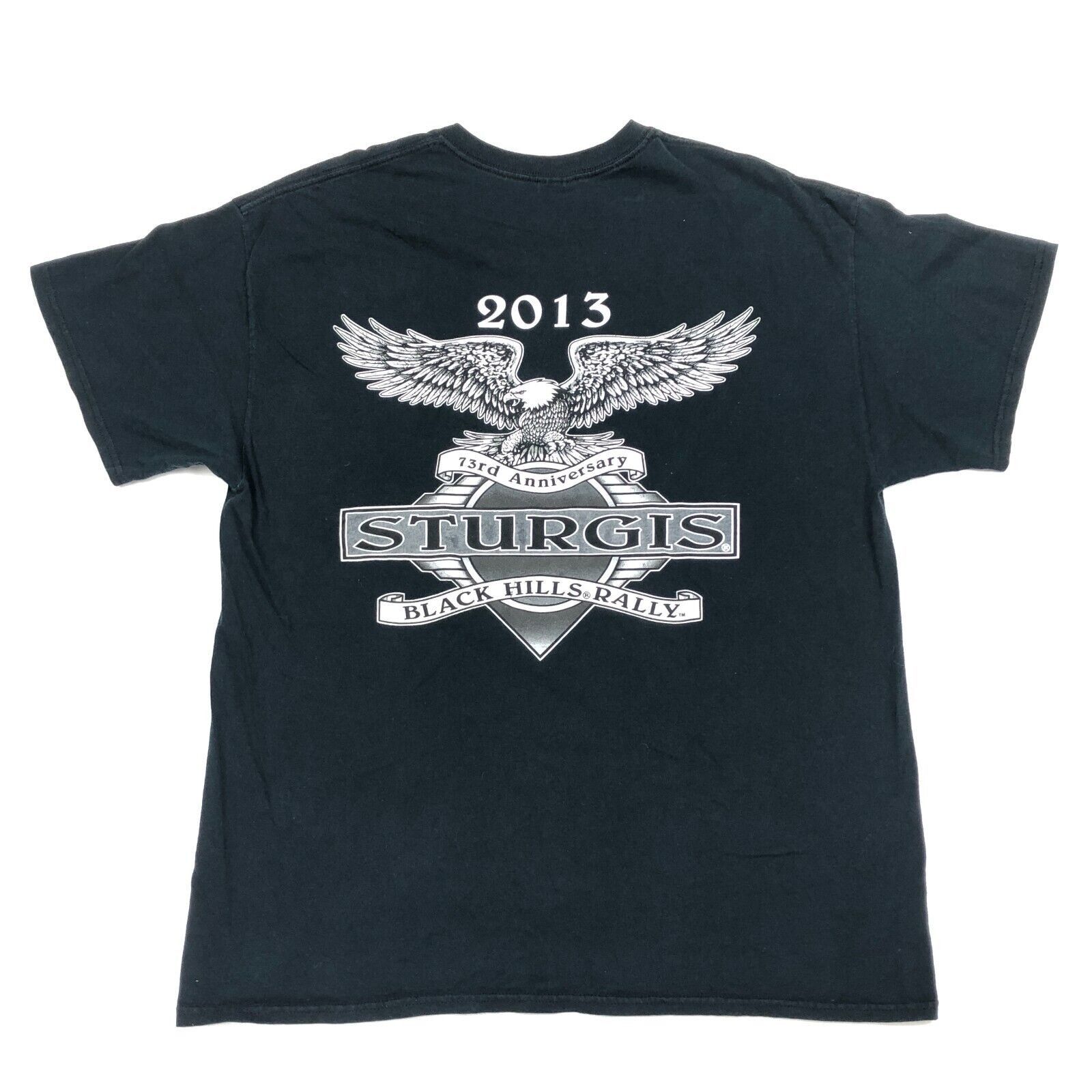 Harley Davidson × Vintage 2013 Sturgis Black Hill Rally Motorcycle Eagle Tee shirt XL Size US XL / EU 56 / 4 - 1 Thumbnail