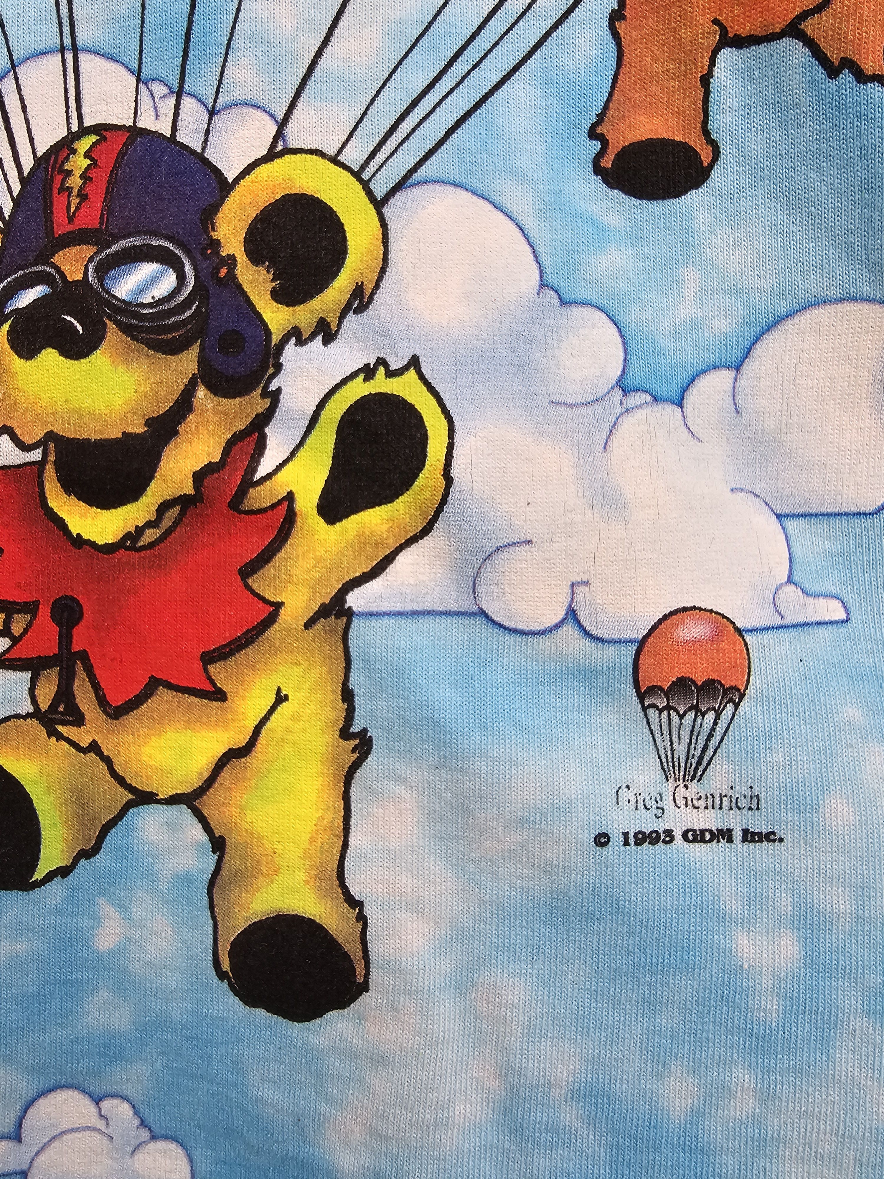 Band Tees × Grateful Dead × Vintage 1993 Grateful Dead Liquid Blue Greg Genrich XL 23" 31" Size US XL / EU 56 / 4 - 4 Thumbnail