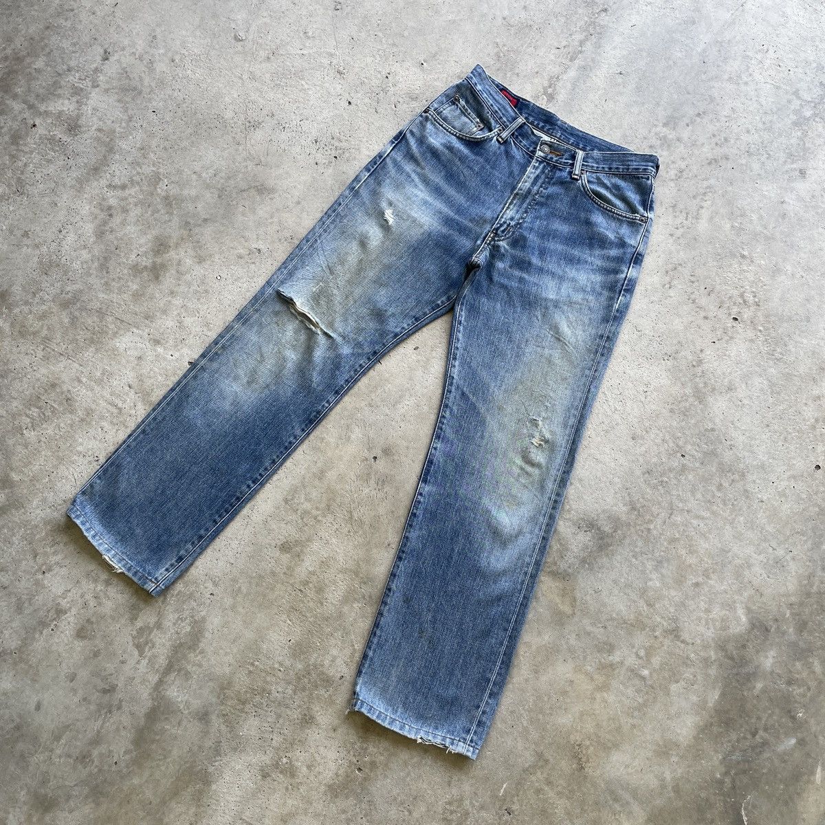 Edwin Vintage Edwin 503 MudWash Distressed Jeans Faded Pants W30 Size US 30 / EU 46 - 2 Thumbnail