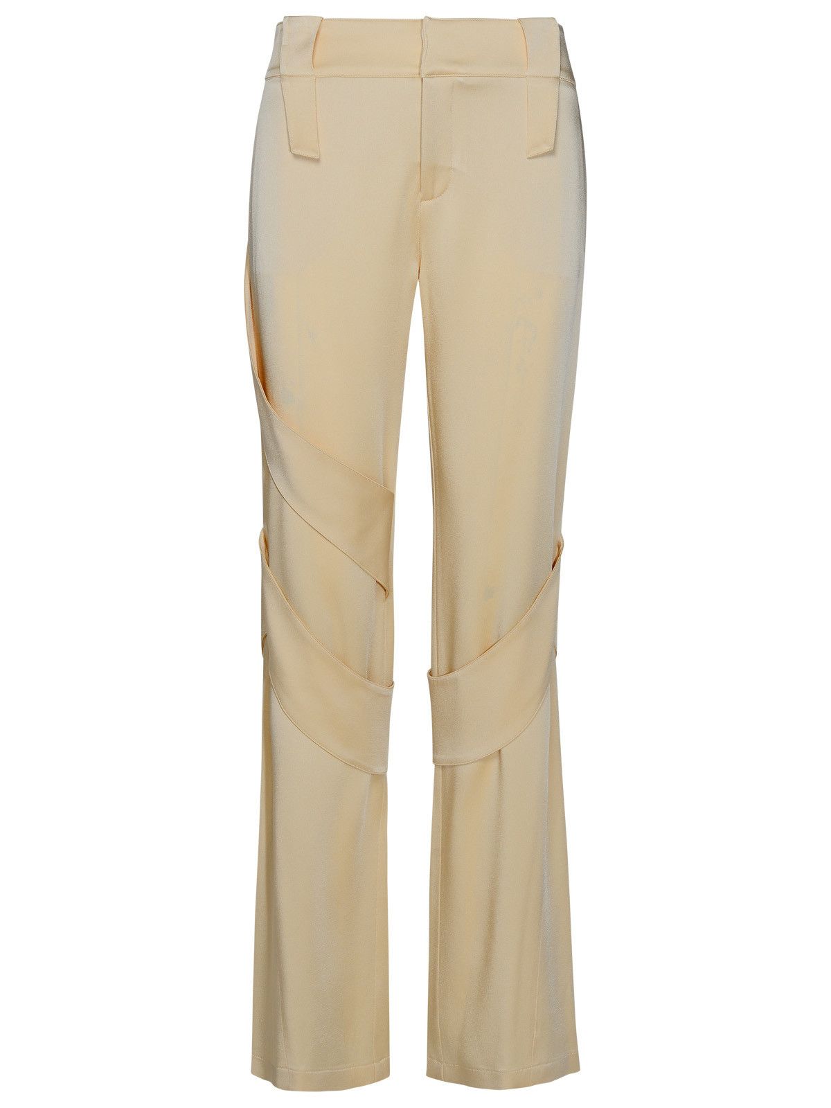 image of Blumarine Cream Acetate Blend Cargo Pants, Women's (Size 26)