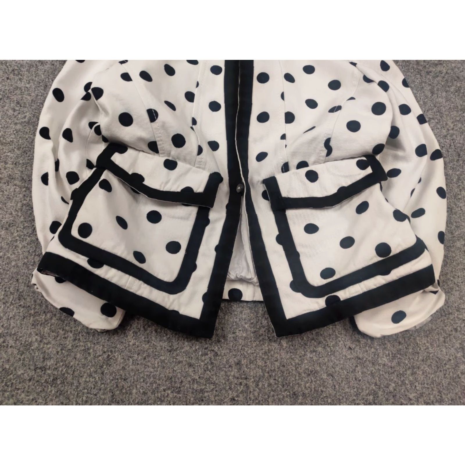 Valentino Valentino Valentino Roman Vintage Blazer Jacket Cotton White Black Polka Dots Size M / US 6-8 / IT 42-44 - 5 Thumbnail