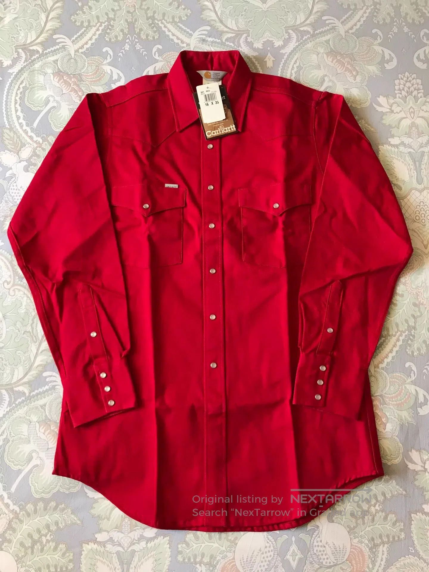 Carhartt Carhartt S01 Red Western Shirt 16×35. Size US M / EU 48-50 / 2 - 1 Thumbnail