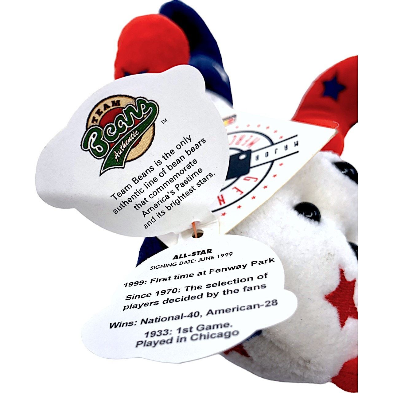 MLB × Vintage Boston All Star Game 1999 Fenway Park MLB 8" Plush Team Bear Size ONE SIZE - 7 Thumbnail