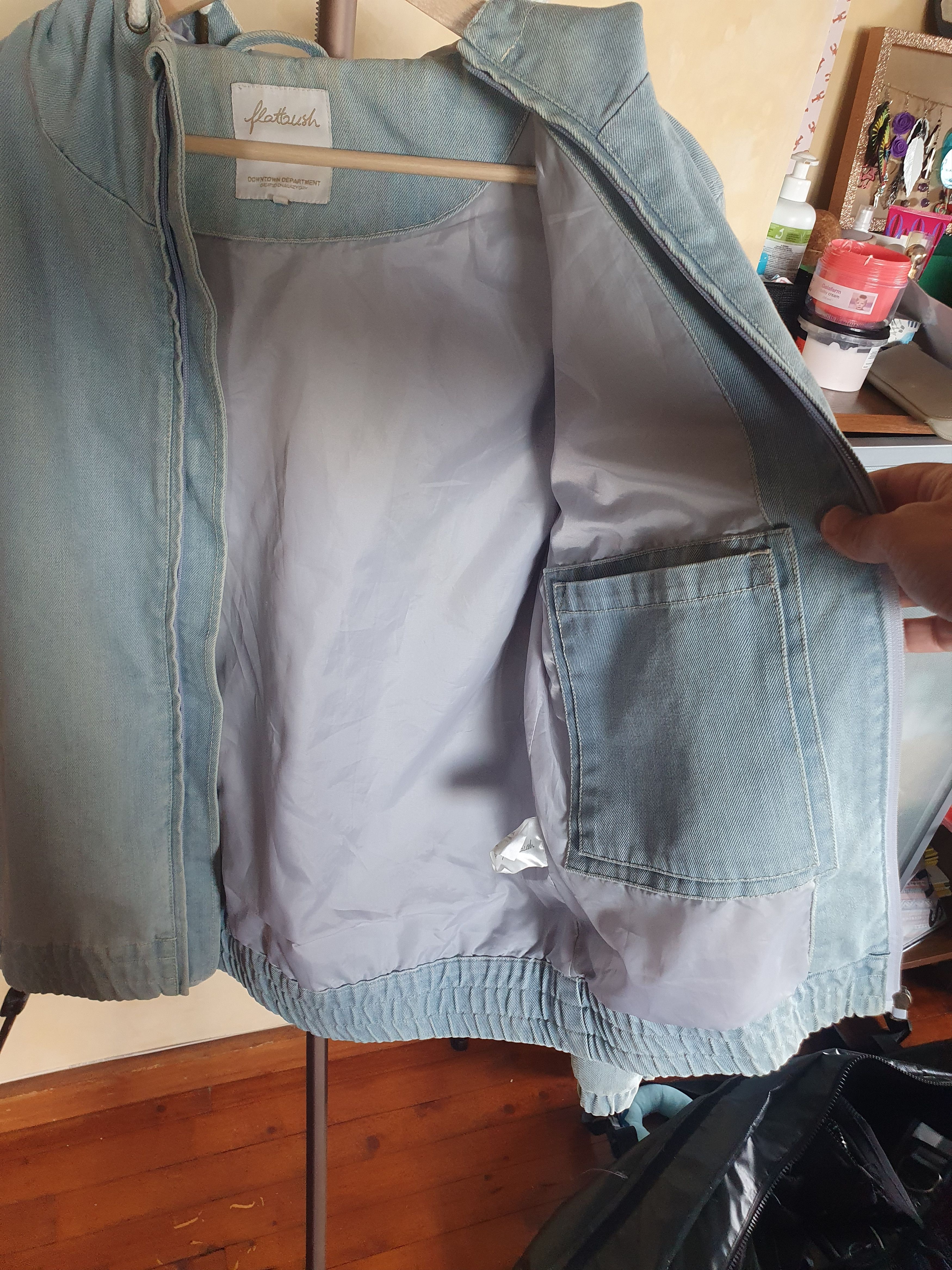 Other Flatbush Denim Hooded Jeans Jacket Work Style sz M Size US M / EU 48-50 / 2 - 13 Thumbnail
