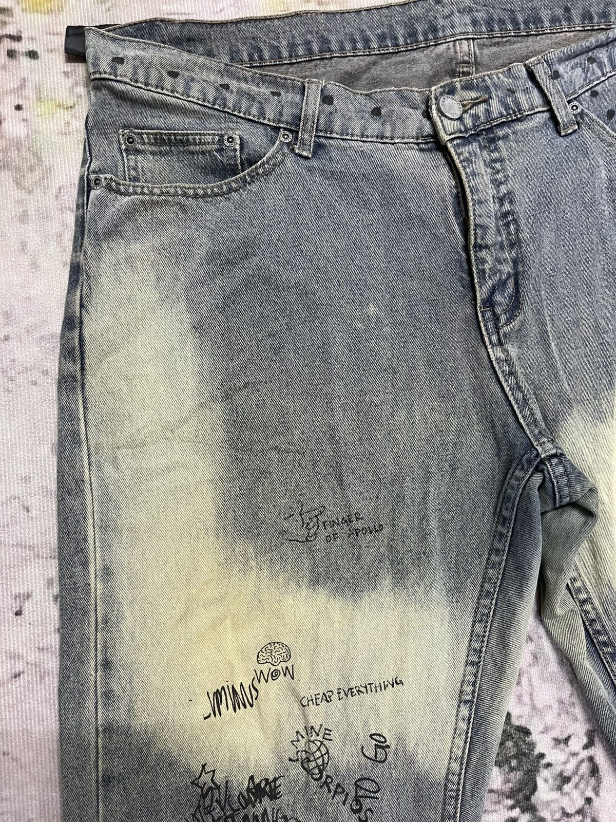 Cheap Monday × Japanese Brand Cheap Monday Japan Painted Skinnny Jeans Size US 37 - 5 Thumbnail