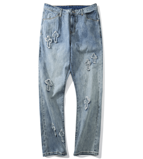 Japanese Brand × Jean American street men's trendy retro straight washed jeans Size US 32 / EU 48 - 5 Thumbnail