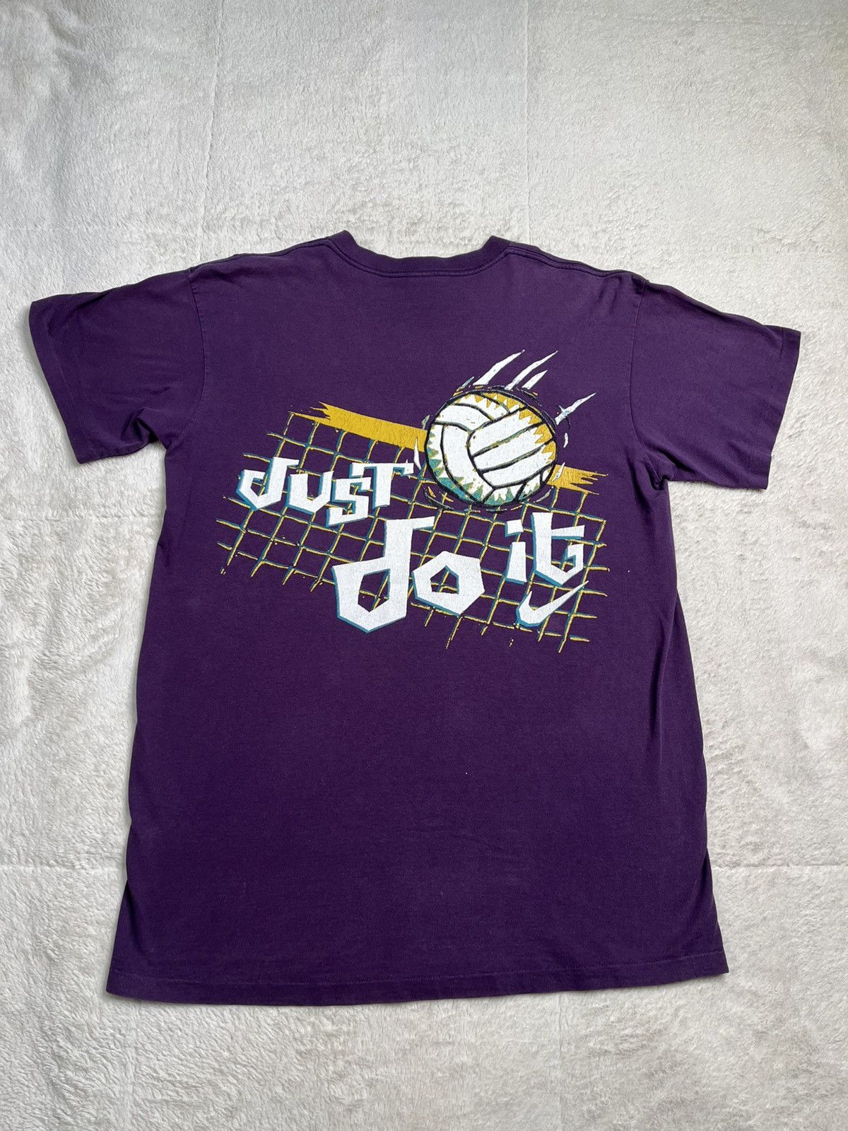 Nike Vintage 90s Nike Volleyball Single Stitch Purple T Shirt vtg Size US XL / EU 56 / 4 - 1 Thumbnail