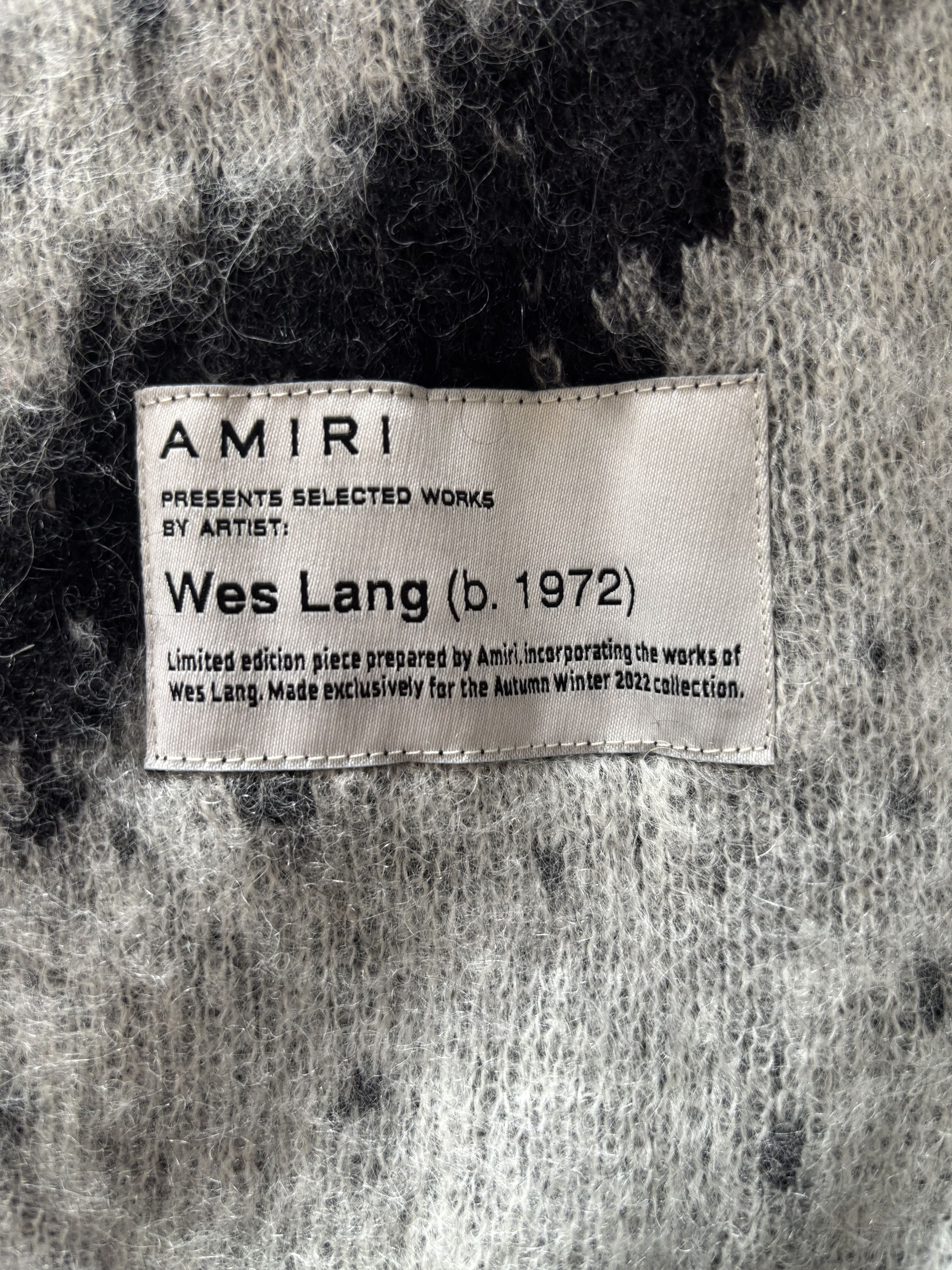 Amiri Amiri x Wes Lang Grey Reaper Mohair Sweater Size US L / EU 52-54 / 3 - 7 Thumbnail