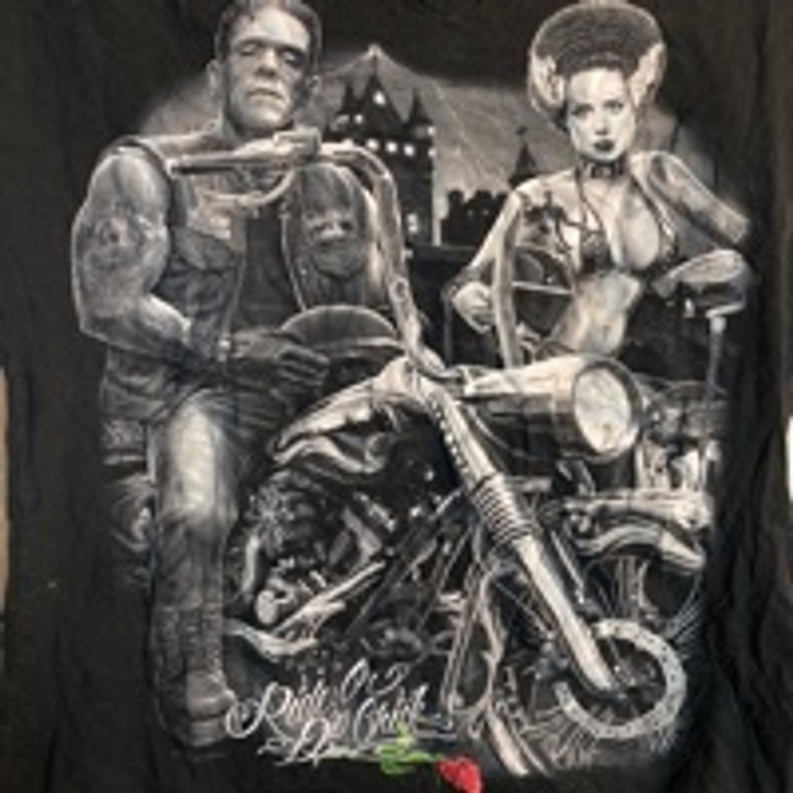 Other Biker Graphic Tee Frankenstein Bride Gothic Streetwear L Size L / US 10 / IT 46 - 4 Thumbnail