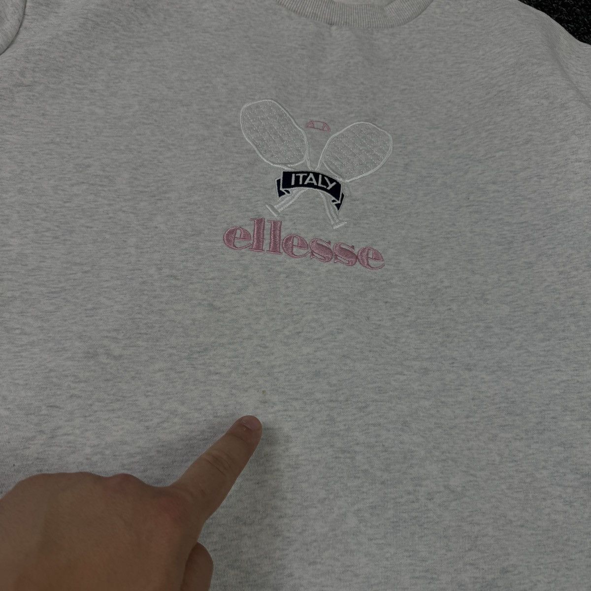 Ellesse Ellesse 90s Tennis Sweatshirt Vintage Big Embroidered Logo Size US XL / EU 56 / 4 - 6 Thumbnail