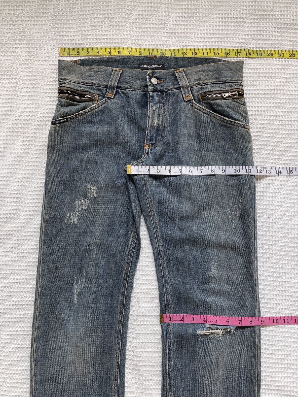 Dolce & Gabbana Last Drop🔥Rare🔥Dolce & Gabbana 14 Classic Distressed Jeans Size US 35 - 15 Thumbnail