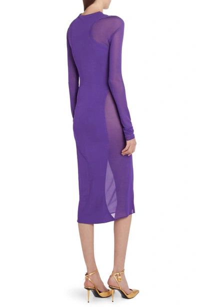 Tom Ford o1loc1c0924 ABJ668 Cut and Sewn Dress in Purple Size S / US 4 / IT 40 - 3 Thumbnail