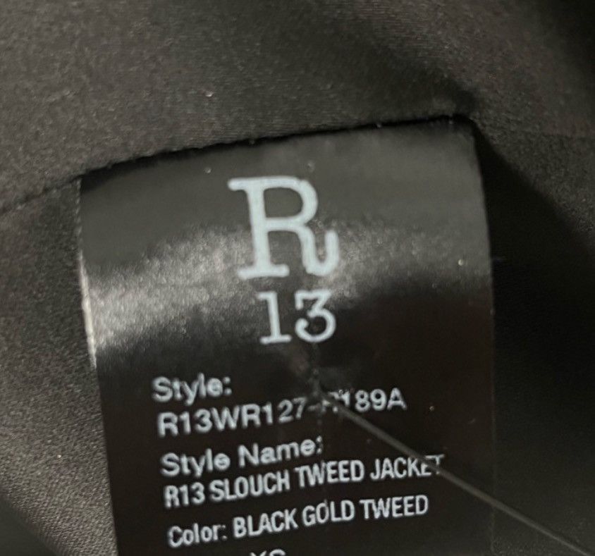 R13 Slouch Tweed Jacket. Small Size S / US 4 / IT 40 - 13 Thumbnail