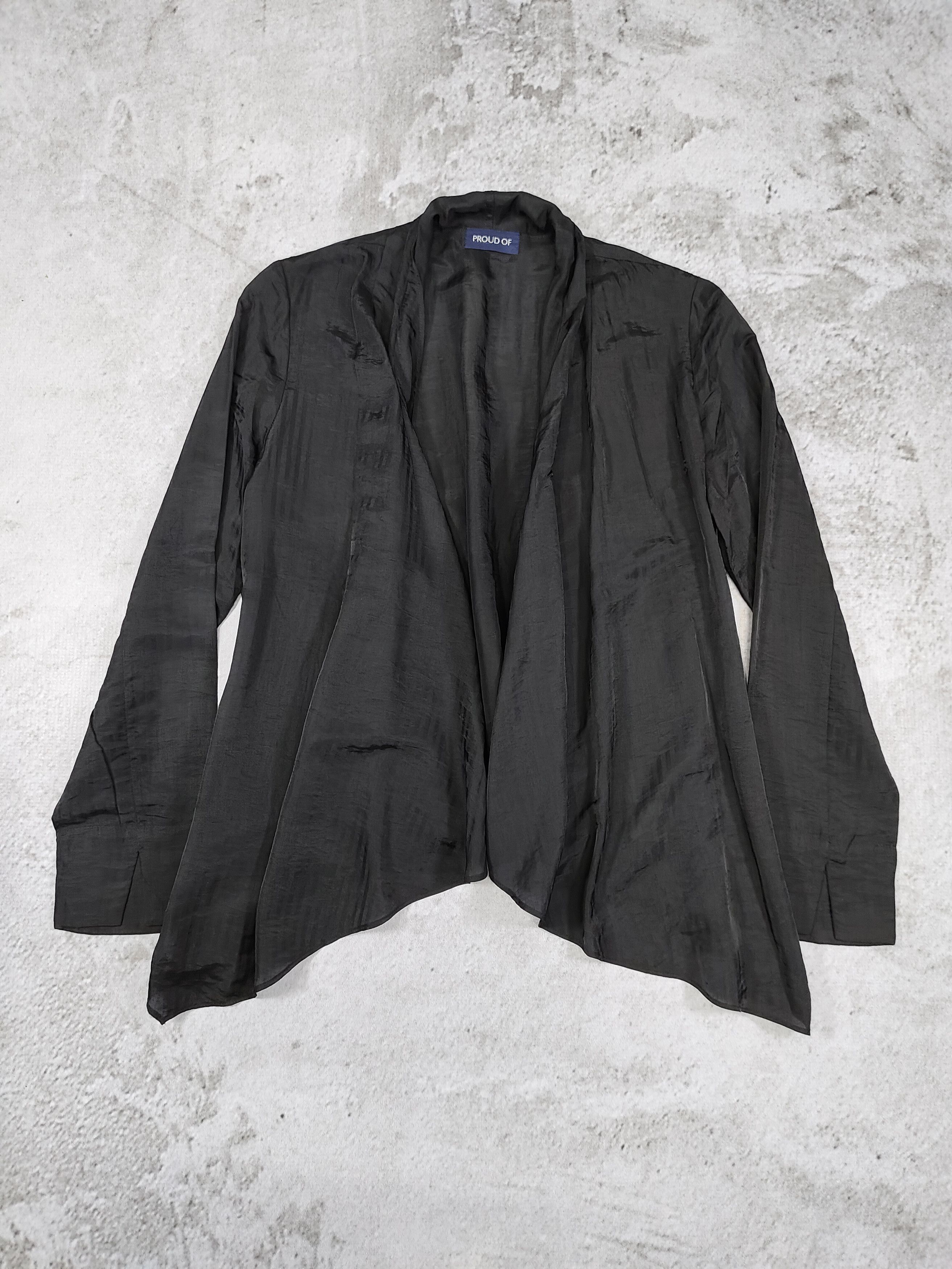 Japanese Brand 2000s Proud Of🇯🇵Gothic Minimal Darkwear Layering Rayon Top Size M / US 6-8 / IT 42-44 - 5 Thumbnail