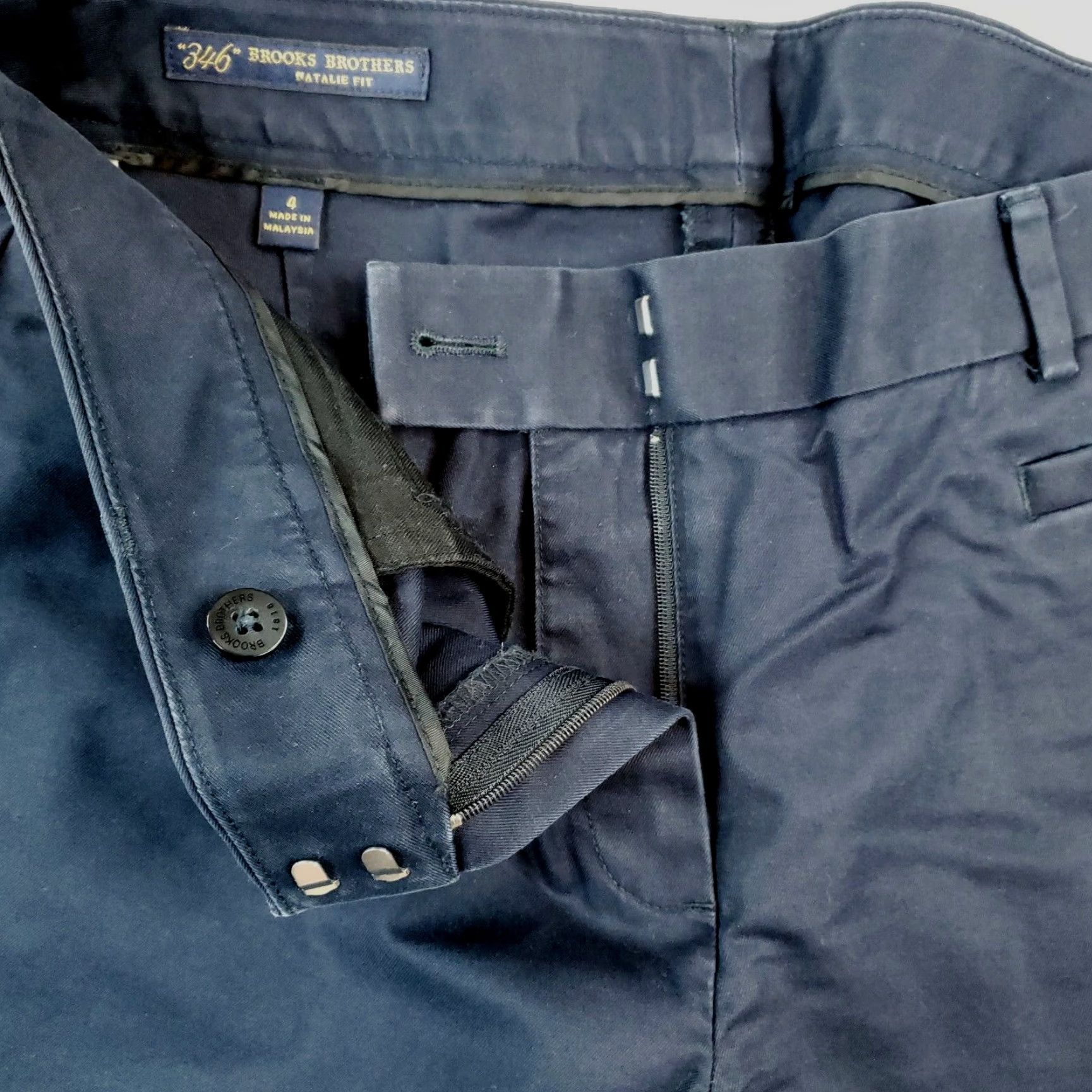 Brooks Brothers Brooks Brothers Blue Straight Leg Dress Pants Womens Size 4 Cotton Size 27" / US 4 / IT 40 - 6 Thumbnail