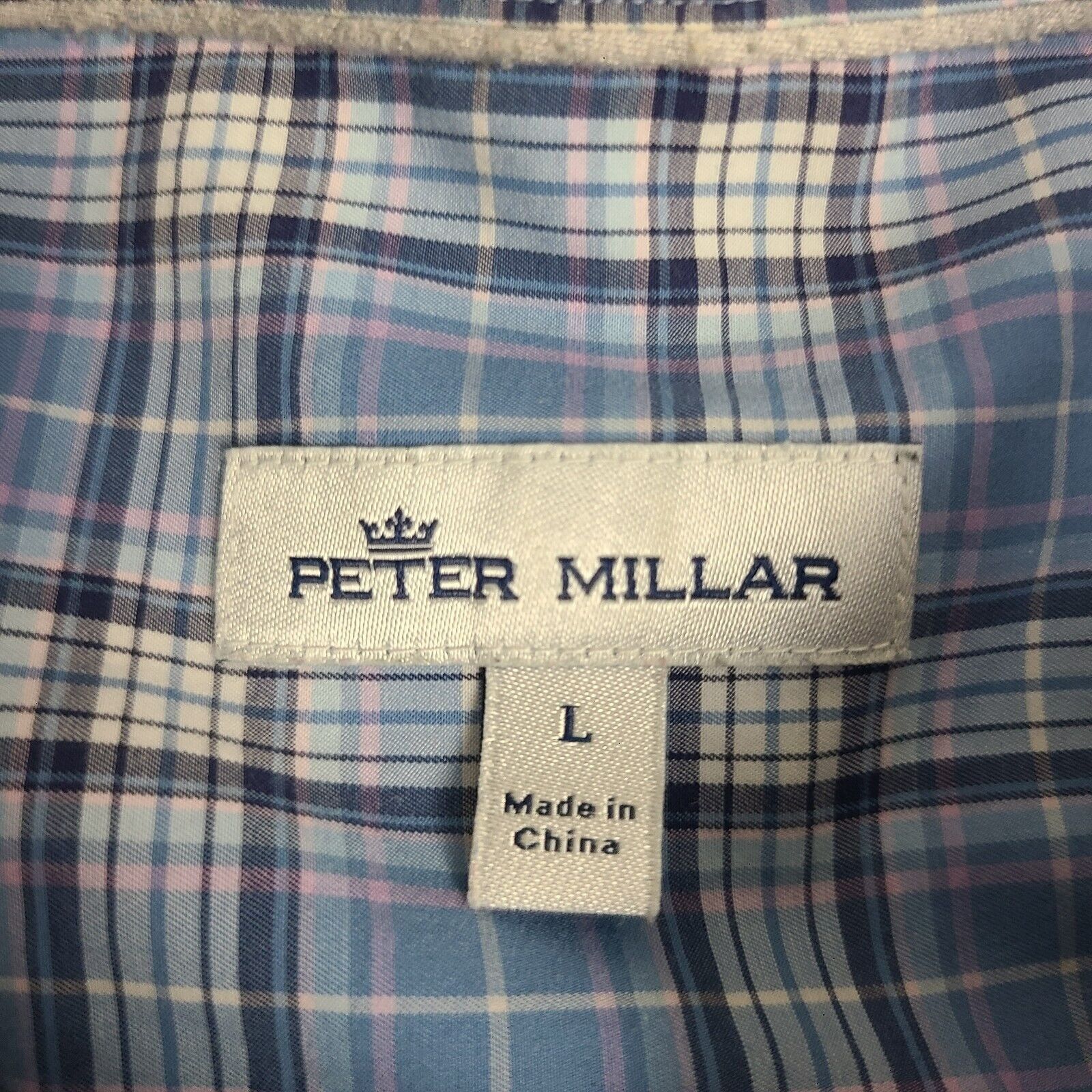 Peter Millar Peter Millar Featherweight Shirt Mens Large Relaxed Blue Pla Size US L / EU 52-54 / 3 - 2 Thumbnail