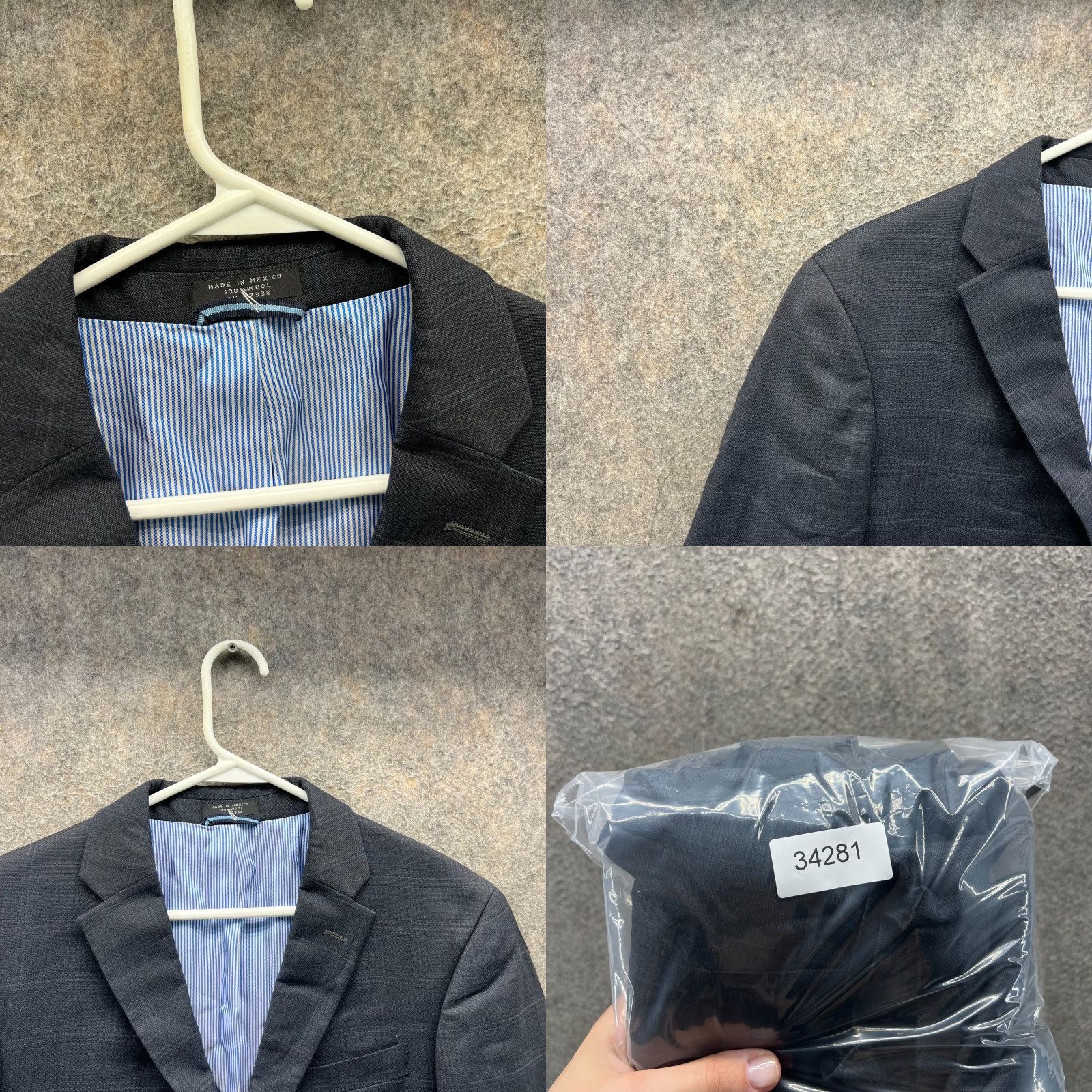 Tommy Hilfiger VINTAGE Tommy Hilfiger Blazer Mens 34 Blue Navy Sport Coat Single Breasted Wool Jacket Size 34R - 8 Thumbnail