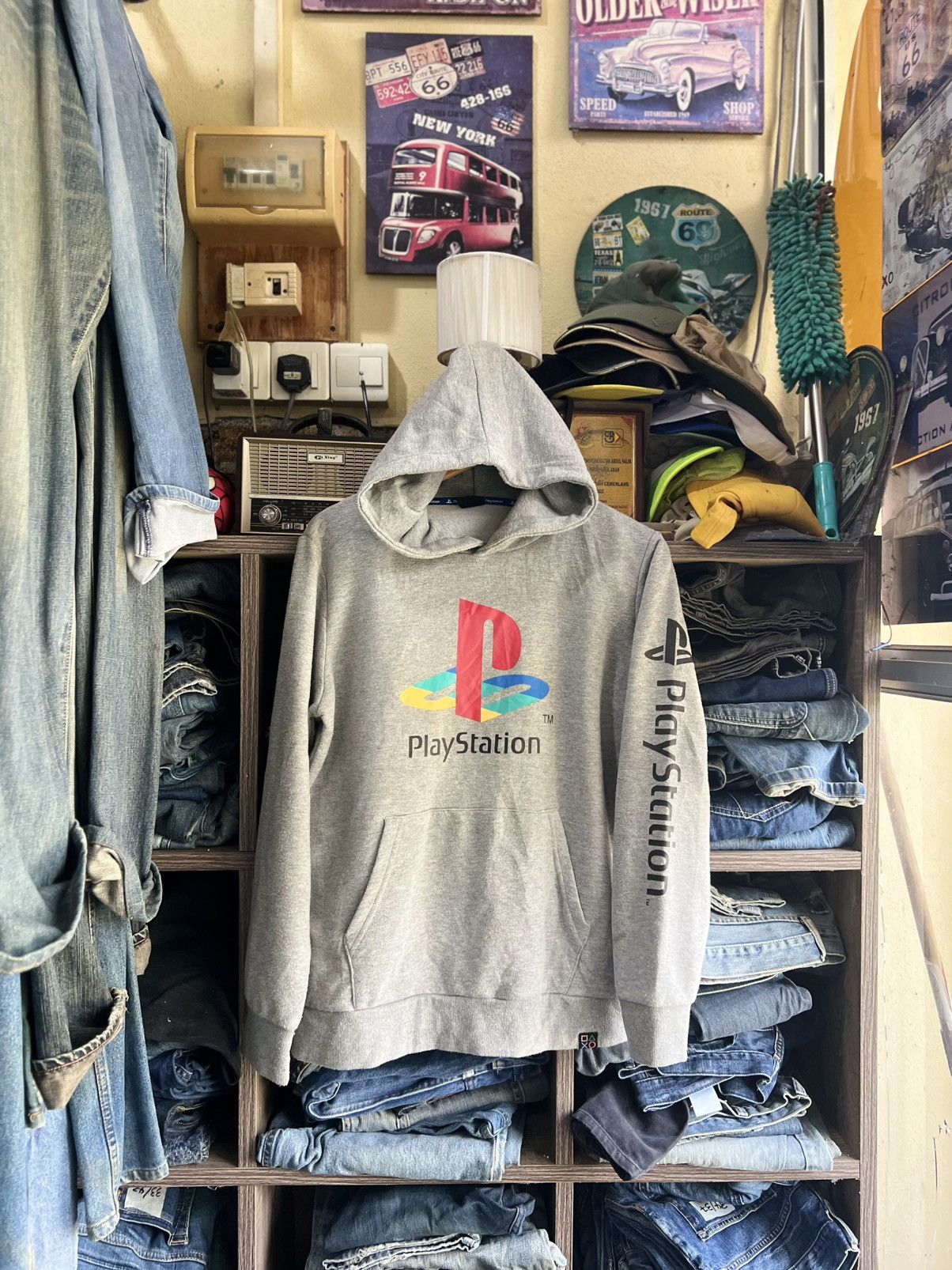 Playstation 🔥Sony PlayStation Drawstring Hoodie Size US S / EU 44-46 / 1 - 1 Thumbnail