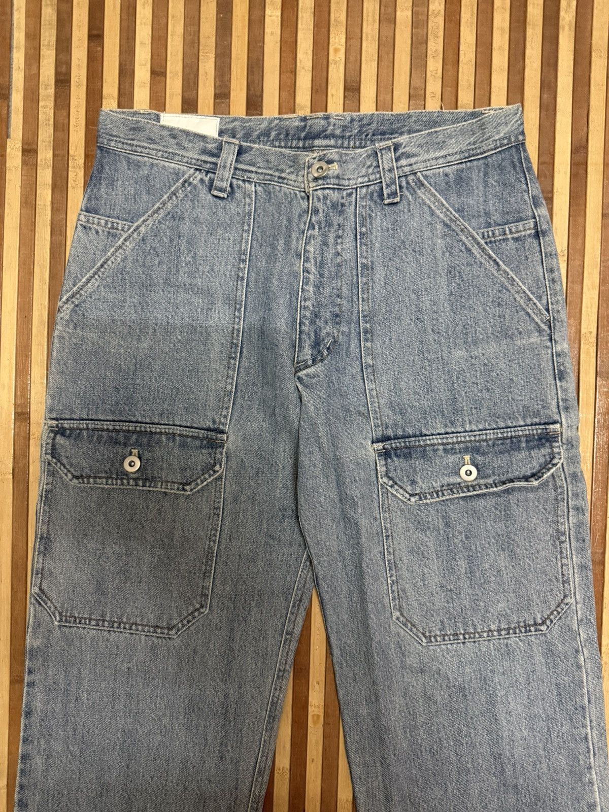 Japanese Brand STAS Cargo Pants Denim Bush Pocket Multipocket / Streetwear Size US 32 / EU 48 - 3 Thumbnail