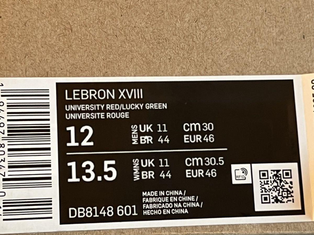 Nike Nike LeBron 18 X-Mas Christmas in LA size 12 Size US 12 / EU 45 - 9 Thumbnail
