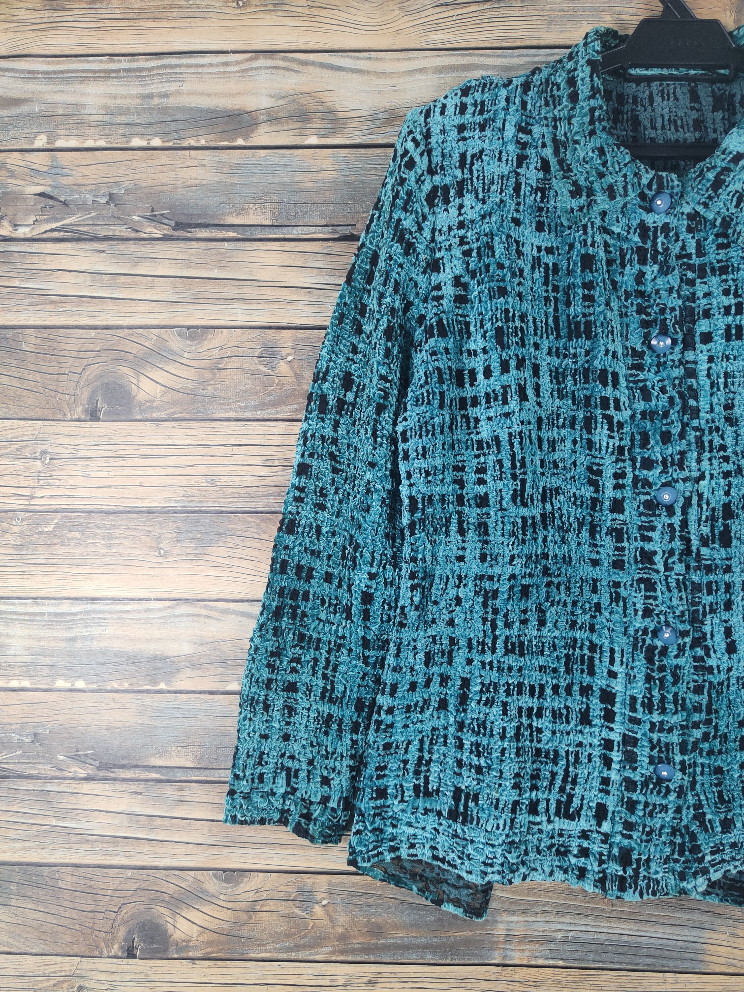 Japanese Brand × Vintage Vintage Fashion Prohlich Turquoise Button Up Shirts Size L / US 10 / IT 46 - 3 Thumbnail