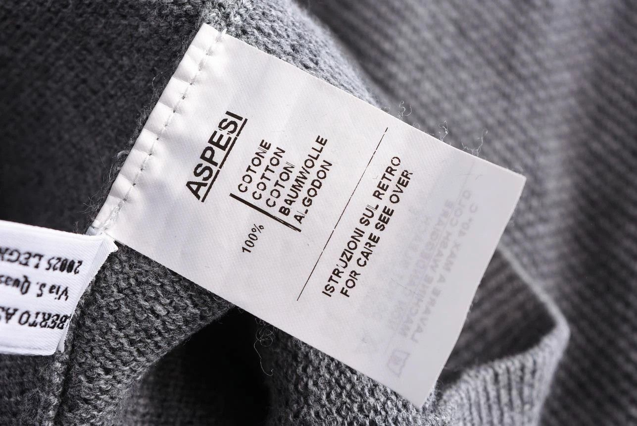 Aspesi Aspesi Grey Cotton Knit Crewneck Sweater Size M Size US M / EU 48-50 / 2 - 6 Thumbnail