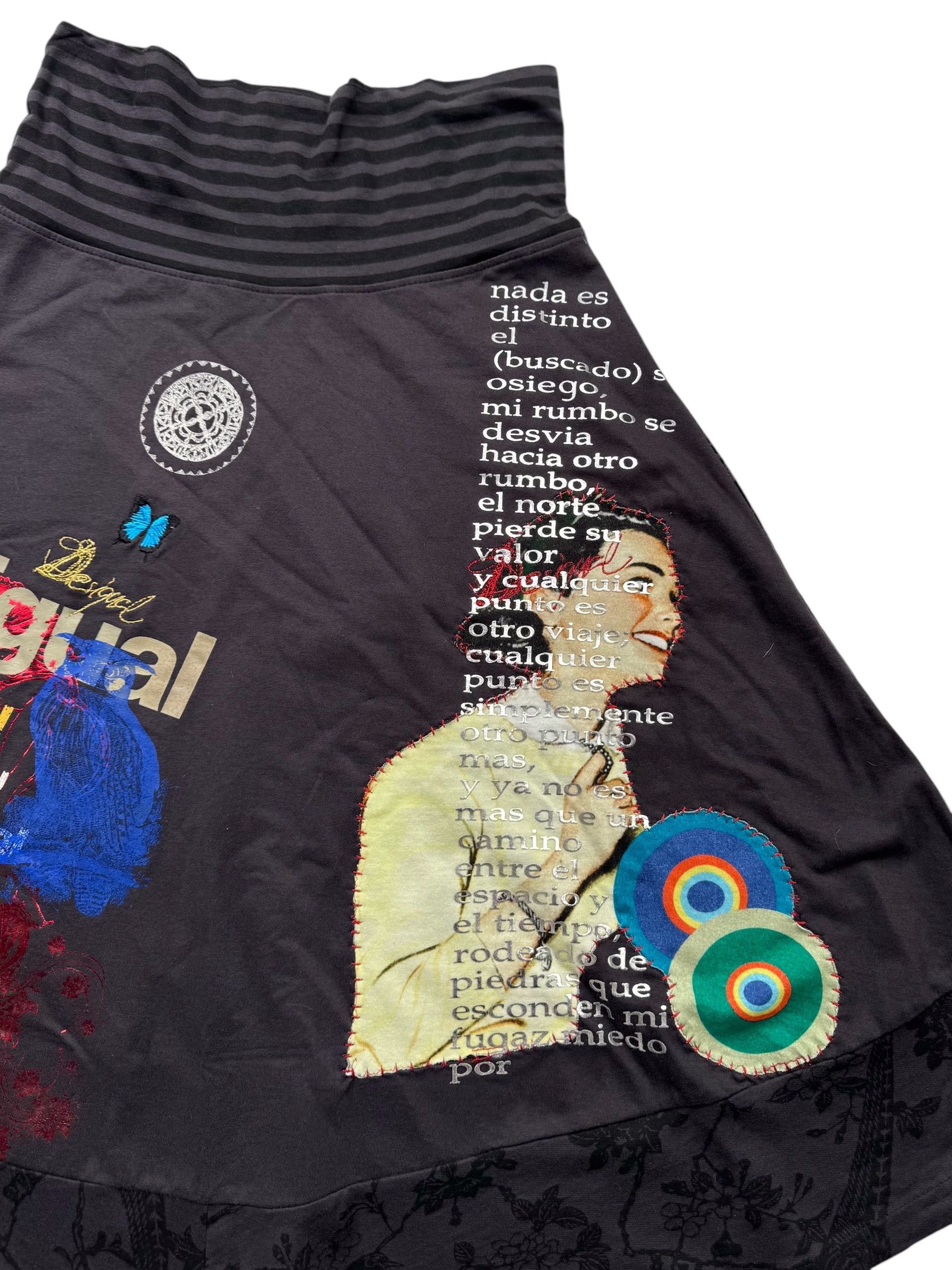 Desigual Desigual Flare Skirt With Printed W175(V9) Size 27" / US 4 / IT 40 - 3 Thumbnail