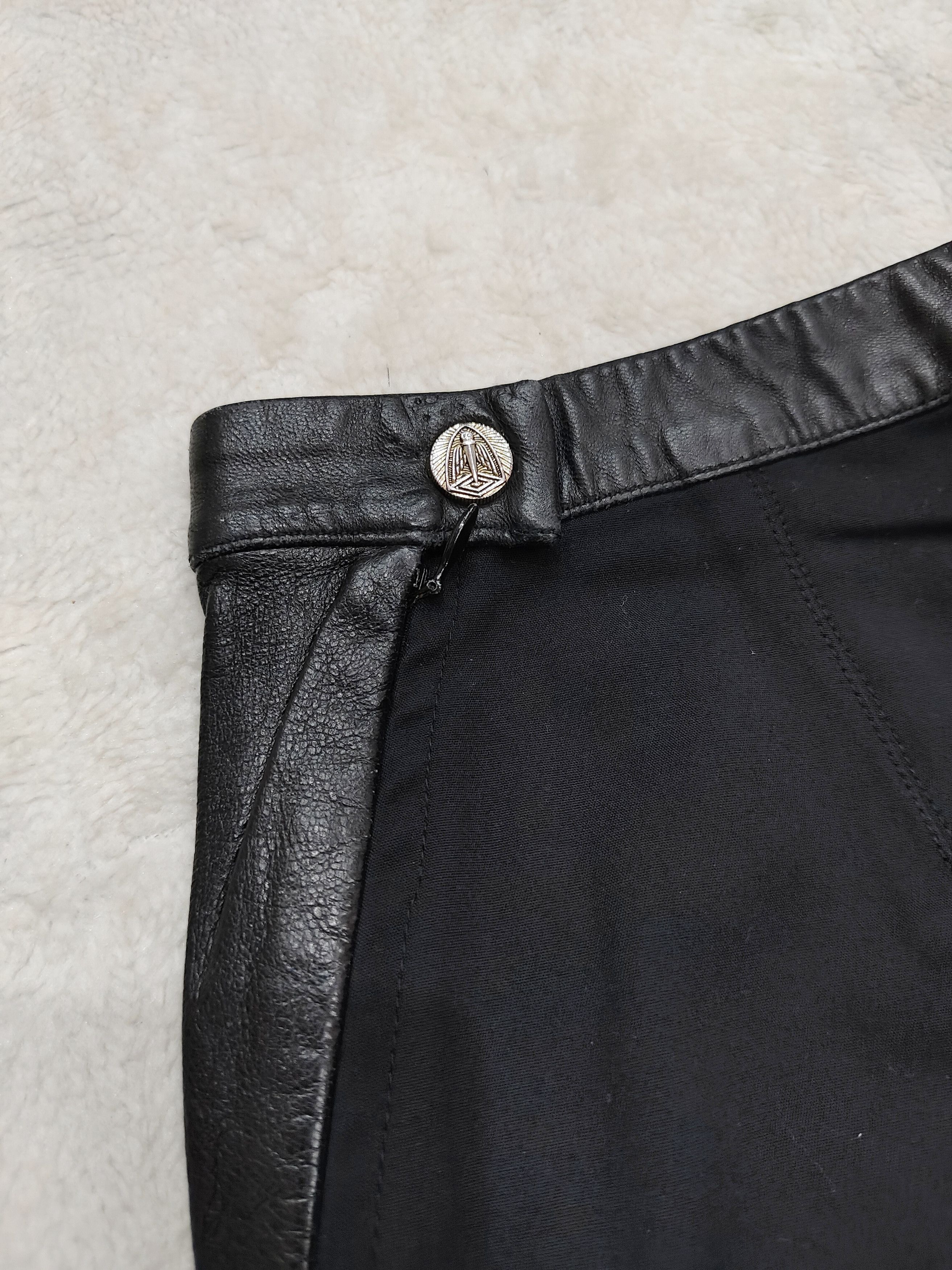 Faith Connexion Faith Connexion❤️‍🔥Tapered Rock Luxe Leather Trim Trousers Size 27" / US 4 / IT 40 - 8 Thumbnail
