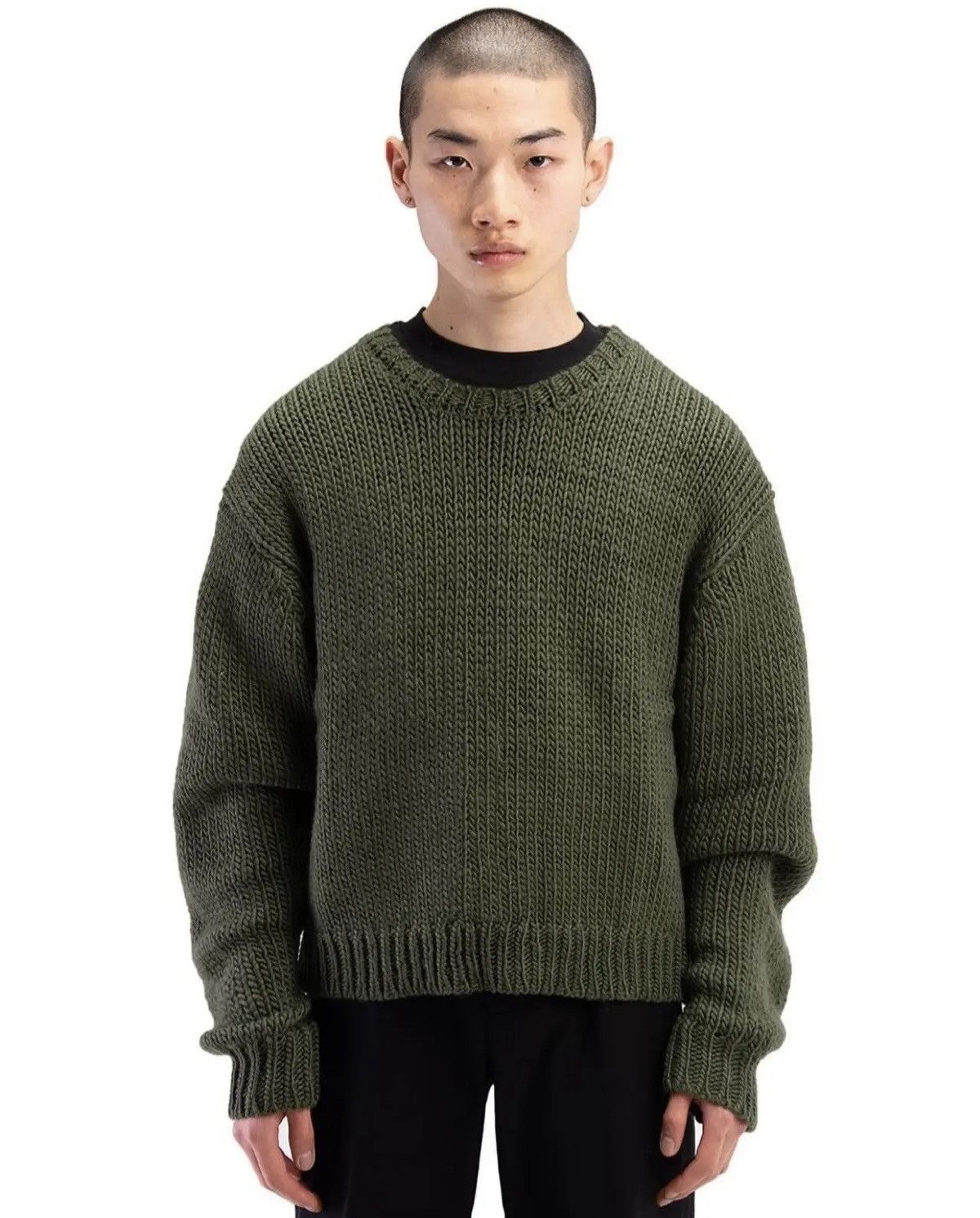 Vuja De Vuja De Moss Green Low Gauge Knit Size US M / EU 48-50 / 2 - 7 Thumbnail