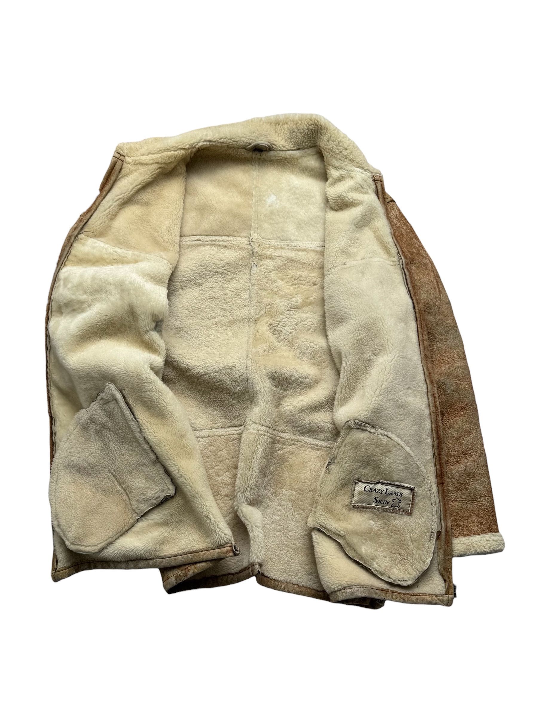 Vintage Y2K Faded Real Sheepskin Coat(V363) Size US M / EU 48-50 / 2 - 11 Thumbnail