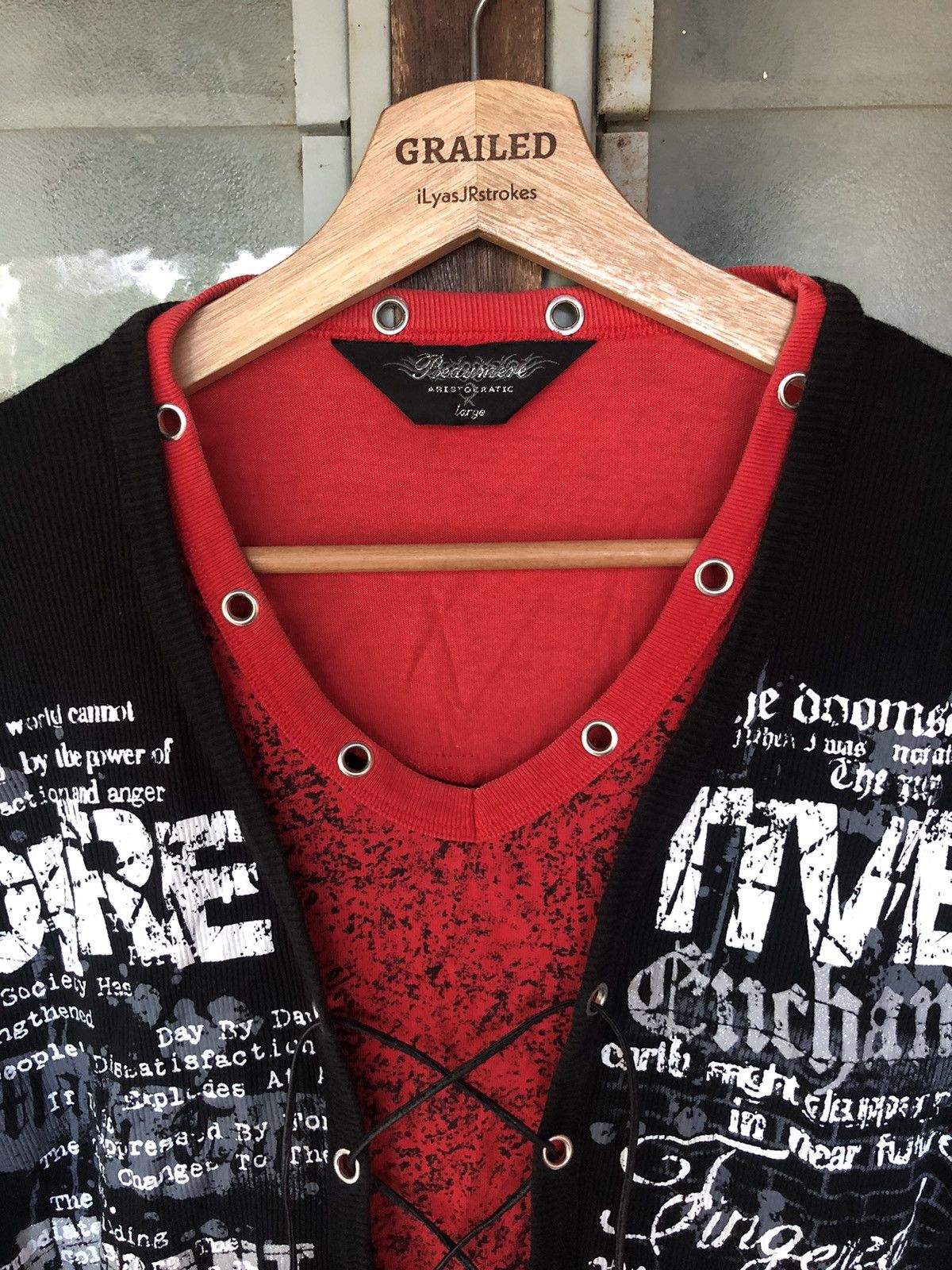 Japanese Brand Vintage Japanese Brand Punk Design Shirt Tee Size US L / EU 52-54 / 3 - 18 Thumbnail
