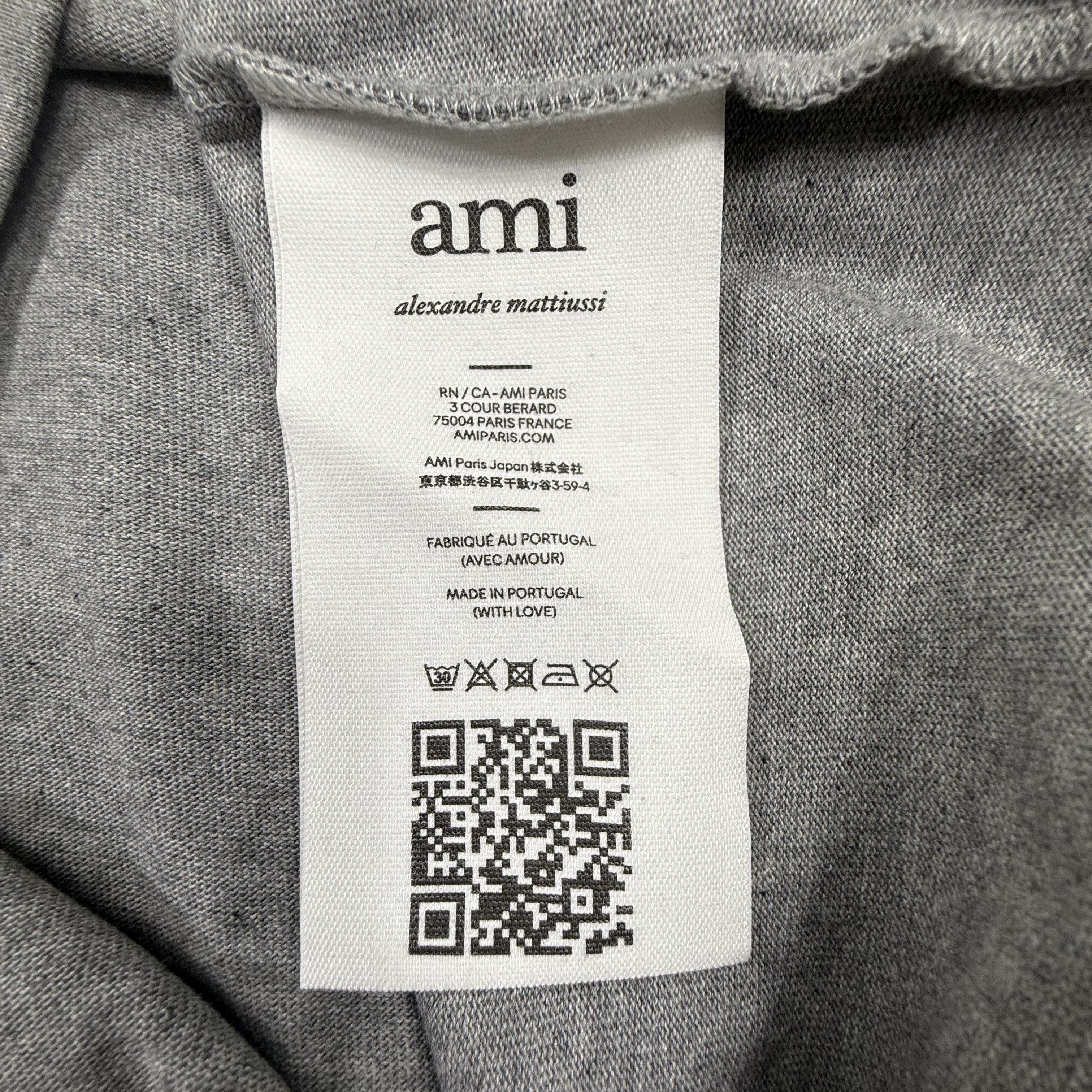 AMI Ami Alexandre Mattiussi Grey Long Sleeve T-Shirt Size US M / EU 48-50 / 2 - 6 Thumbnail
