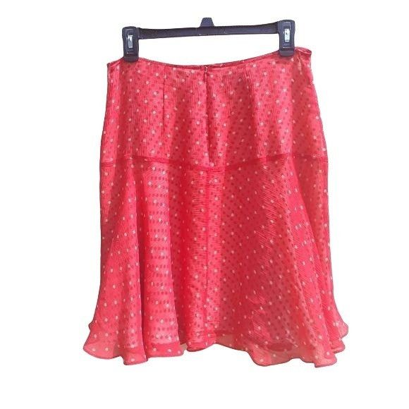 Anne Klein Vtg Anne Klein Silk Skirt Sz 8P Red Polka Dot Coquette Rocka Size 30" / US 8 / IT 44 - 2 Thumbnail