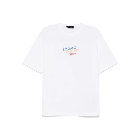 Dsquared2 DSQUARED2 Men T-Shirts S24583 S78GD0097 100 WHITE Size US XL / EU 56 / 4 - 1 Thumbnail