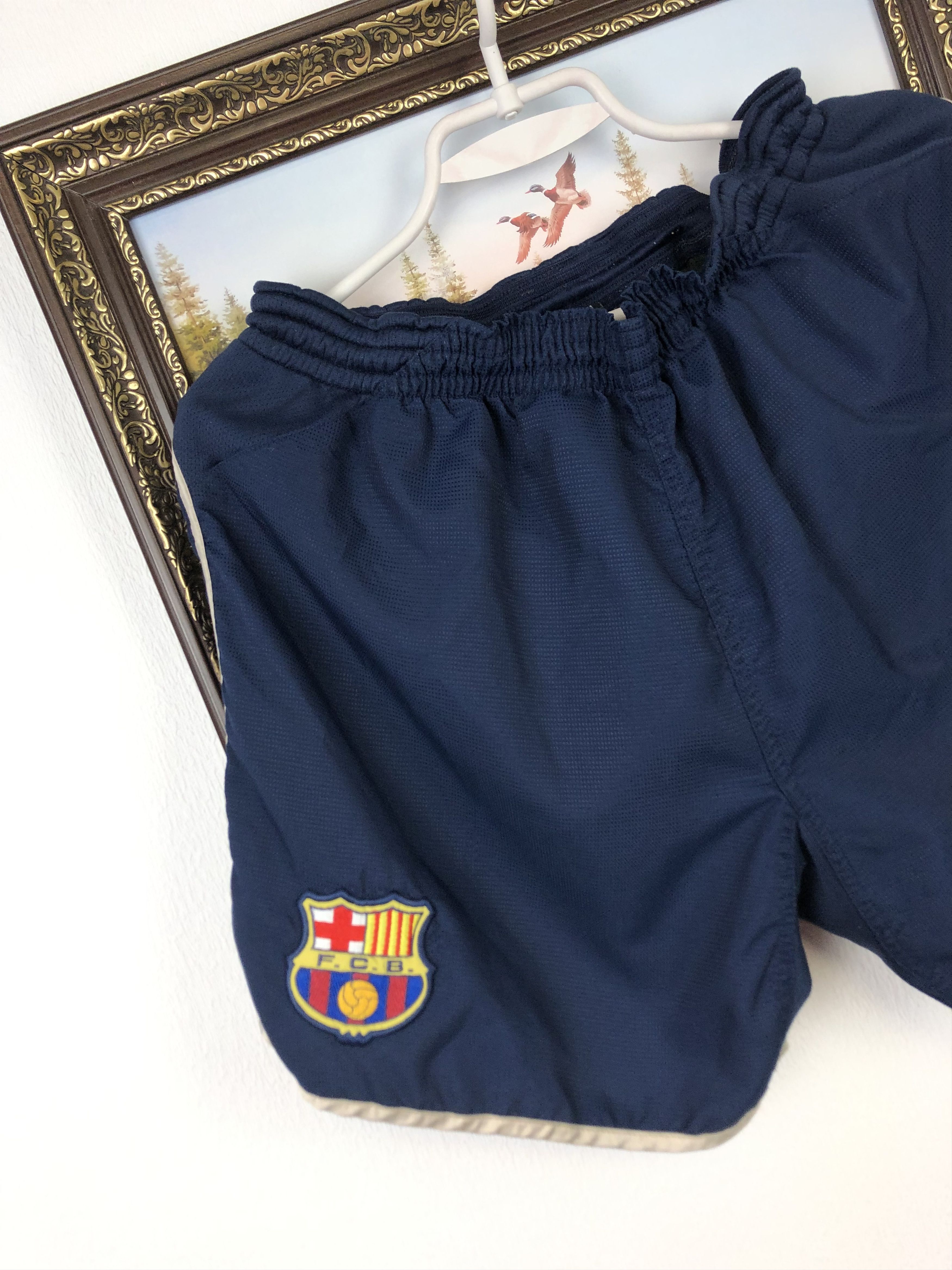 Nike Vintage 90's Nike FC Barcelona Football Shorts Soccer M Size US 32 / EU 48 - 2 Thumbnail
